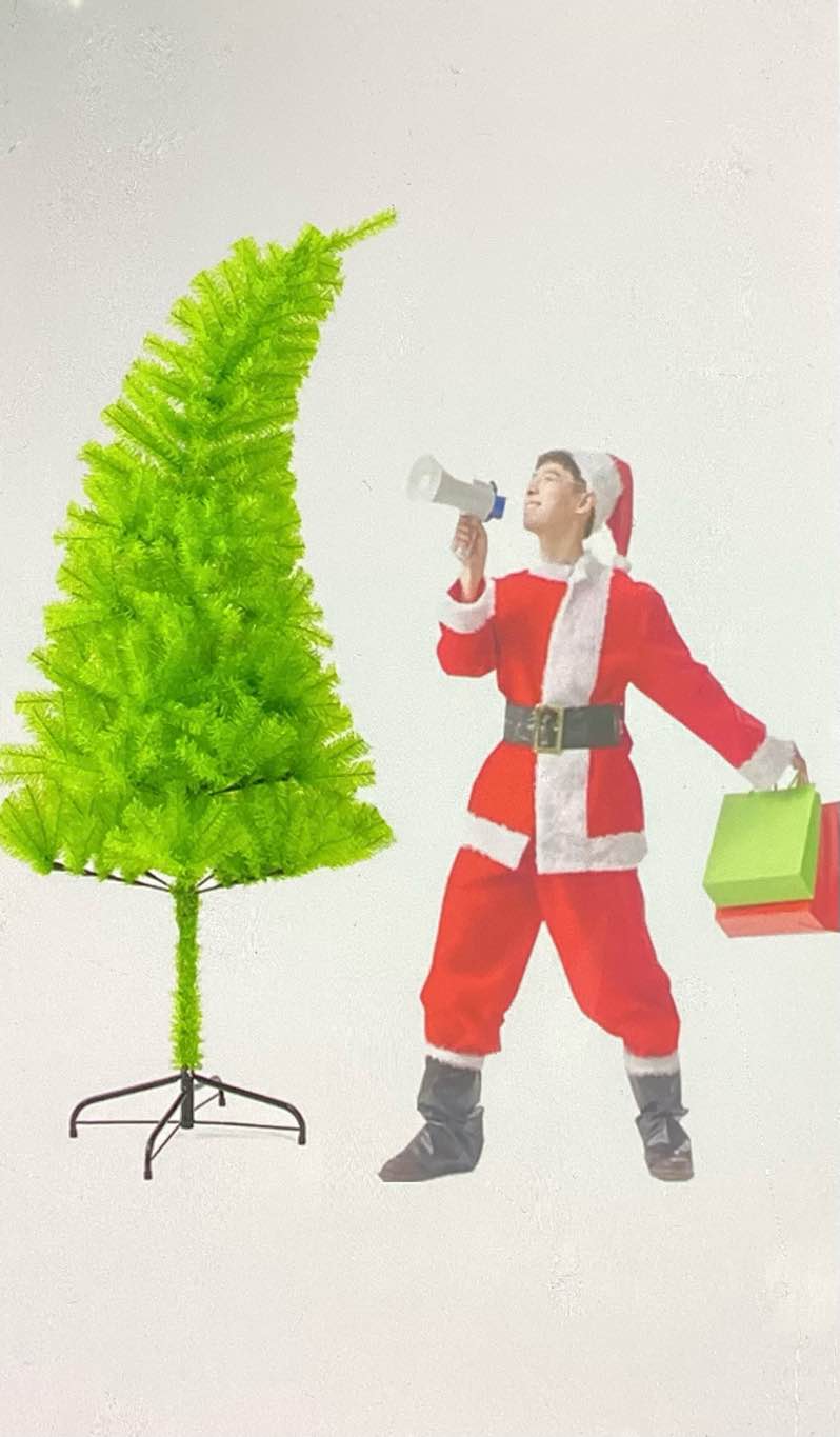 HUHUSHENGWEI Christmas trees 5.9 feet artificial Christmas tree, realistic Christmas tree bendable, fake Christmas tree, green whimsical decor