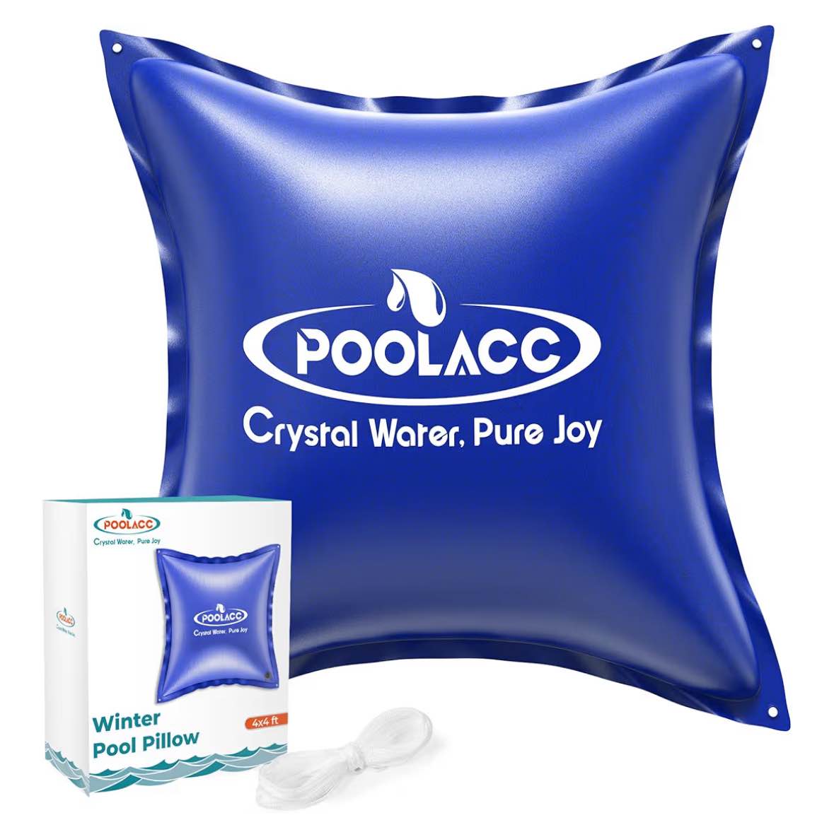 Pool Pillows for Above Ground Pools Winterizing, Extra Durable Cold-Resistant Inflatable PVC Air Pillow for Swimming Pool Winter Protection, Winter Pool Closing Kit Ice Equalizer (4’ X 4’)