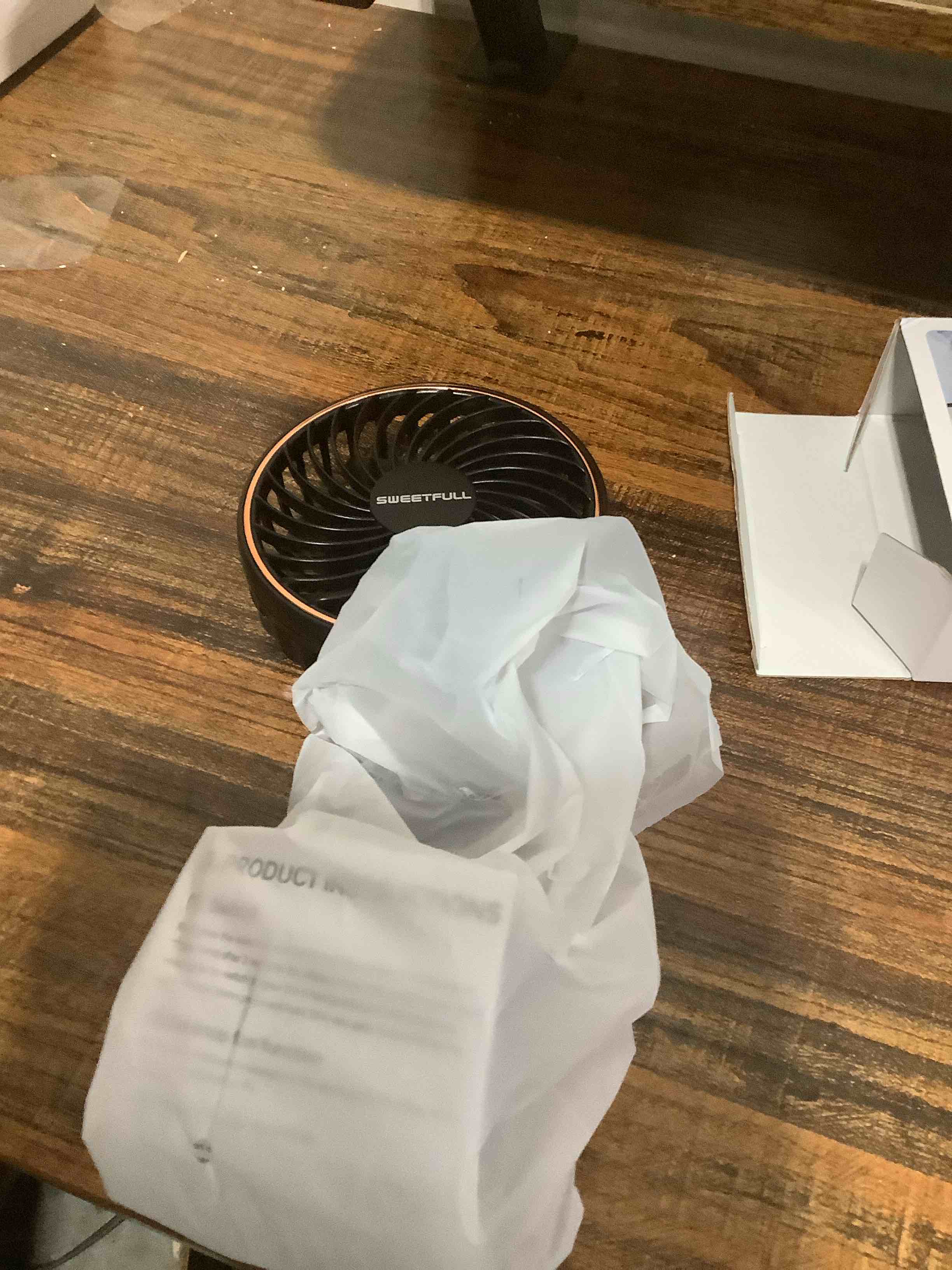 Condition photo showing Good Condition for SWEETFULL Handheld Portable Fan, 5000mAh Rechargeable Battery, 6 Speed Wind, LED Digital Display, Foldable Electric Personal Mini Travel Fan with Backup Power, Summer Essentials Gifts for Women Girl Black