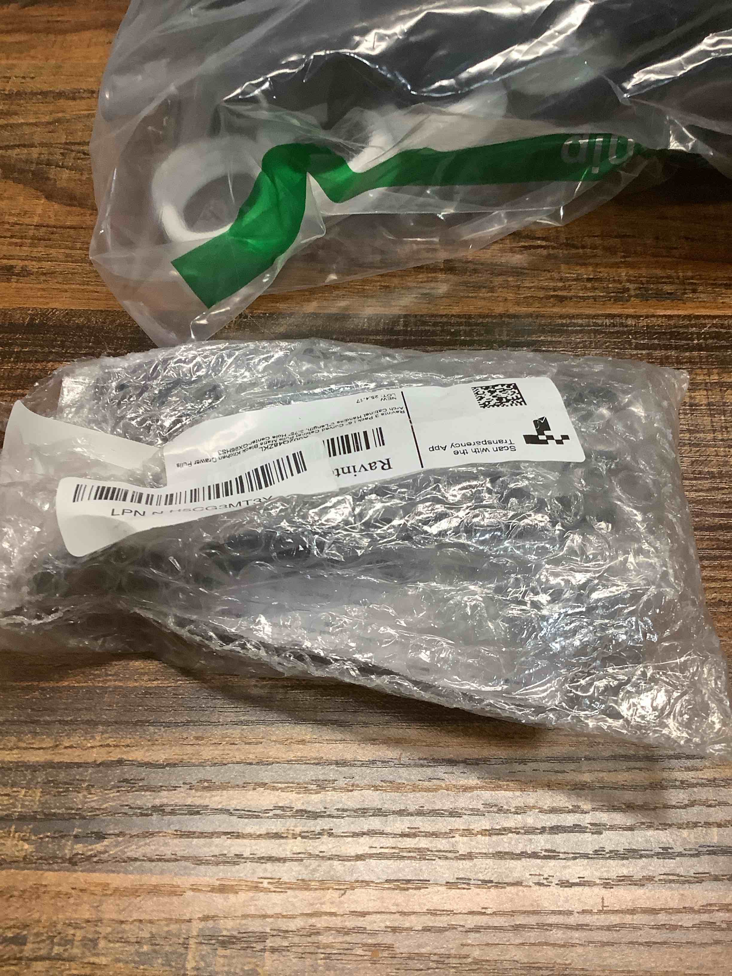 Condition photo showing Good Condition for Ravinte 3 Pack | 6'' Curved Cabinet Pulls Matte Black Kitchen Drawer Pulls Arch Cabinet Handles 6”Length, 3.75” Hole Center 3 Black