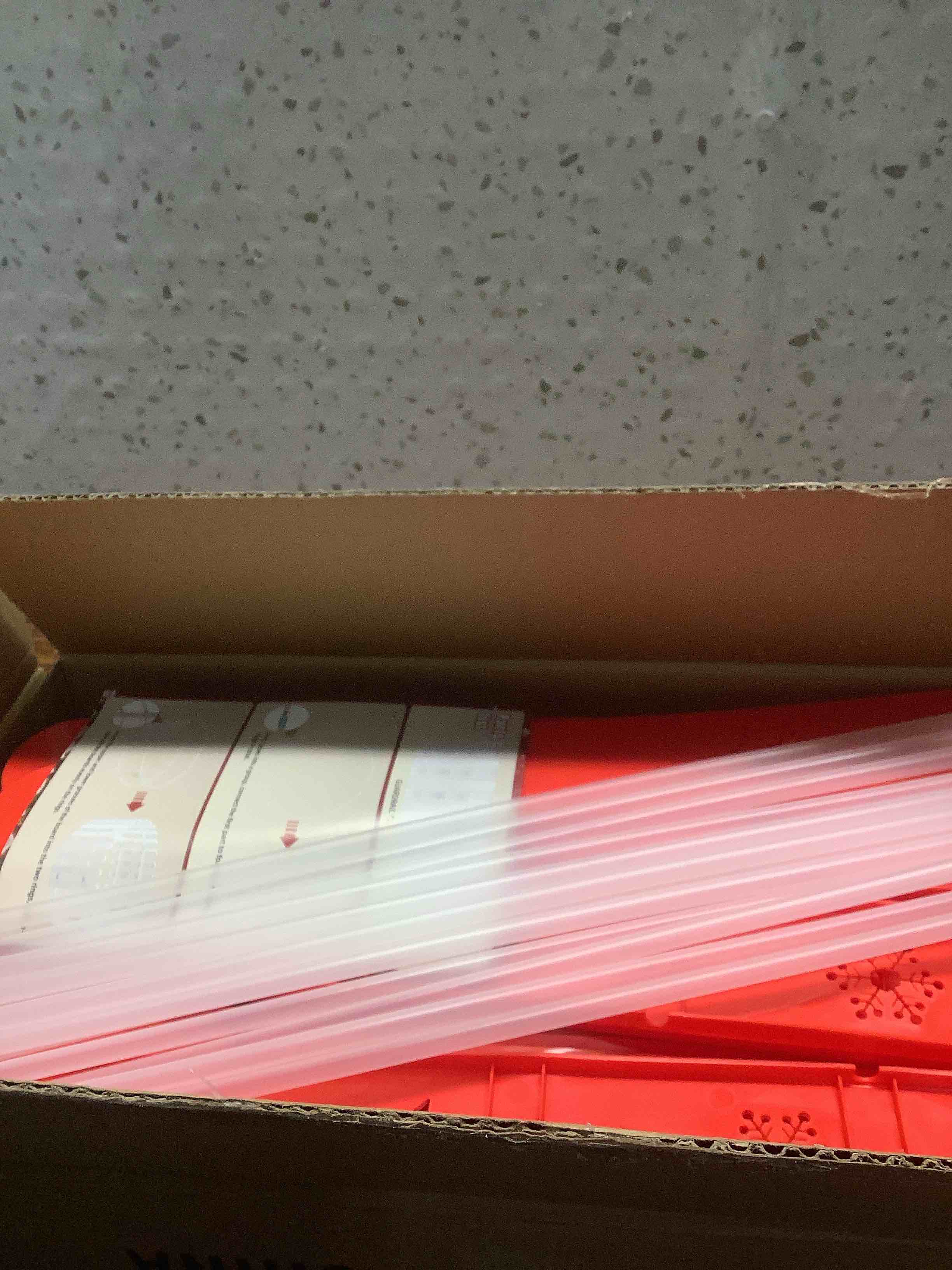 Condition photo showing Good Condition for Christmas Tree Fence 28 Pcs Red Christmas Tree Gate 16.5inch Tall Outdoor Christmas Decorations Reusable Christmas Tree Fence Barrier for Dogs Cats and Kids