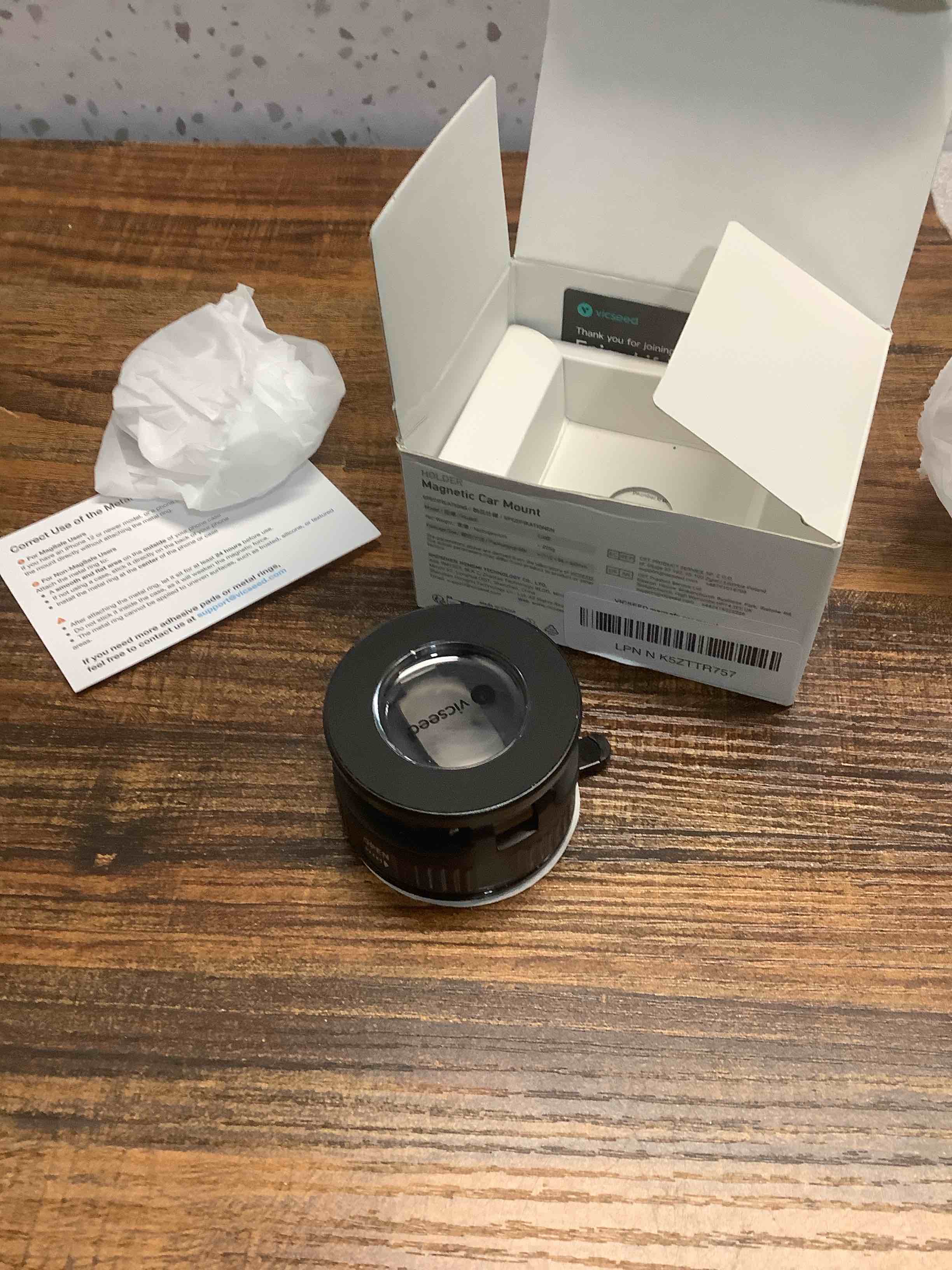 Condition photo showing Good Condition for VICSEED 2026 Upgraded Car Phone Holder for Magsafe Car Mount [85 LBS Strongest Suction] Vacuum Magnetic Phone Holders for Your Car 360° Adjustable Car Phone Mount for iPhone 17 Pro Max 16 15 14 13 12 Black-Vacuum