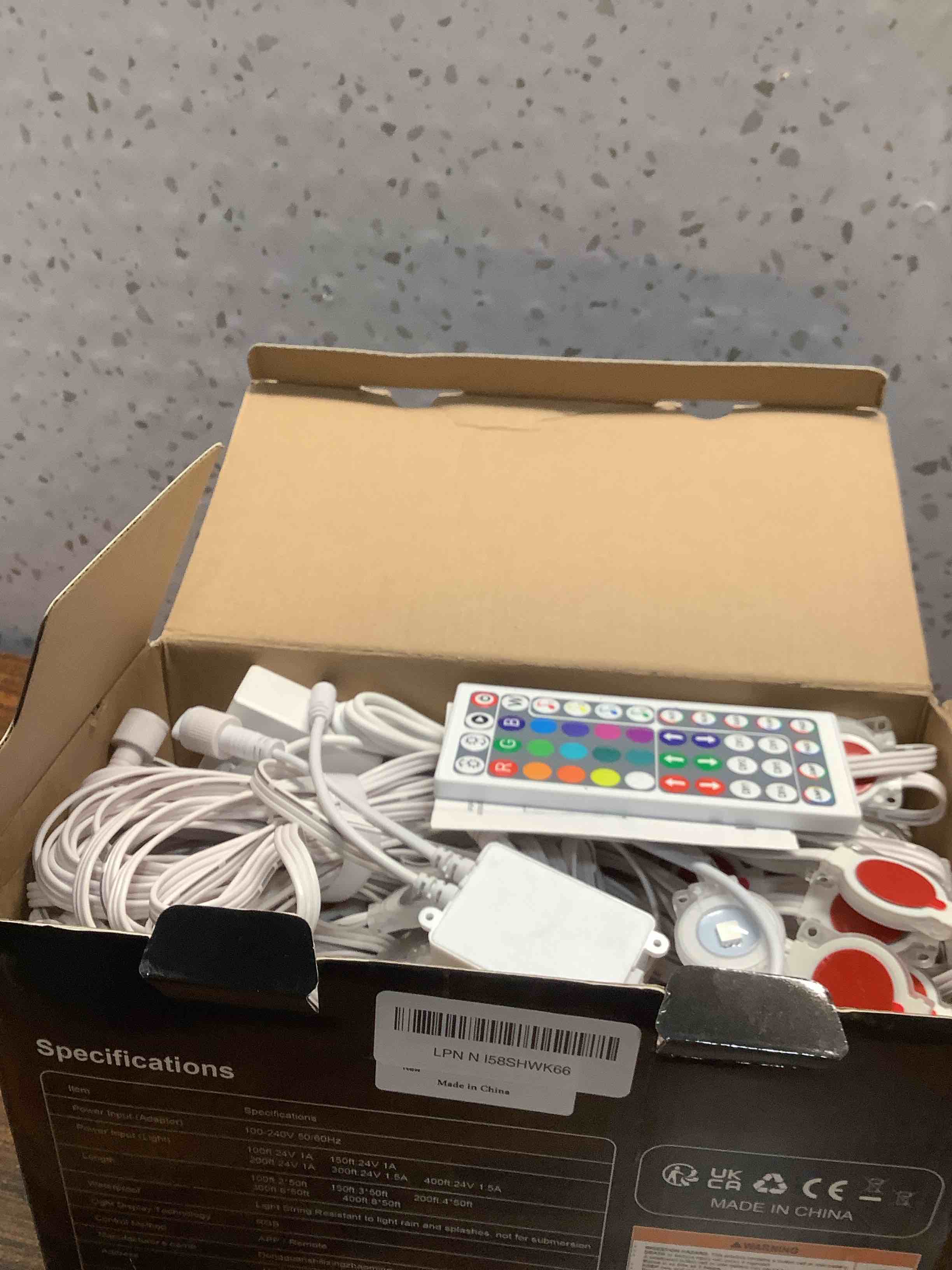 Condition photo showing Good Condition for Fussion 200ft Permanent Outdoor Lights for House, 2025 Smart RGB LED Outside Lights with APP Remote Control, IP67 Waterproof Eternity Eaves Lighting for Christmas, Halloween, Holiday, Party, Daily