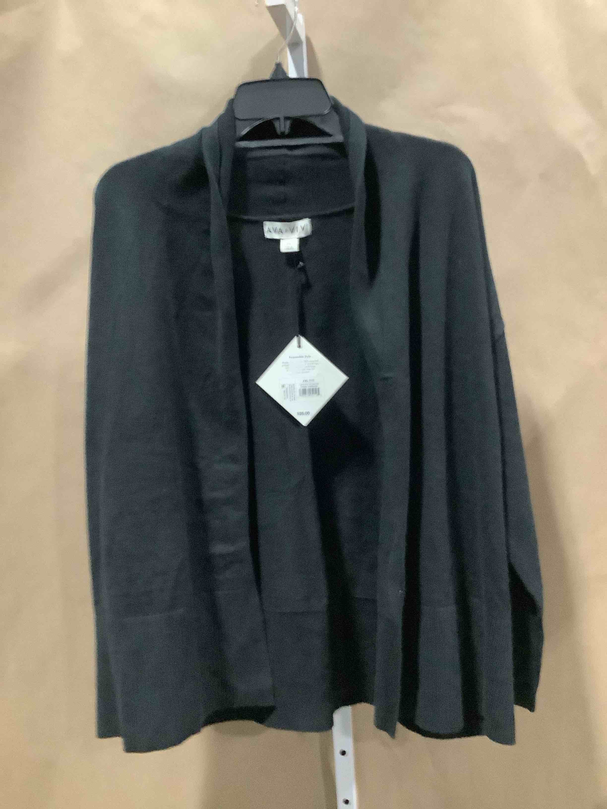 Condition photo showing New/Like New for ava & viv soft black cardigan size 3xl