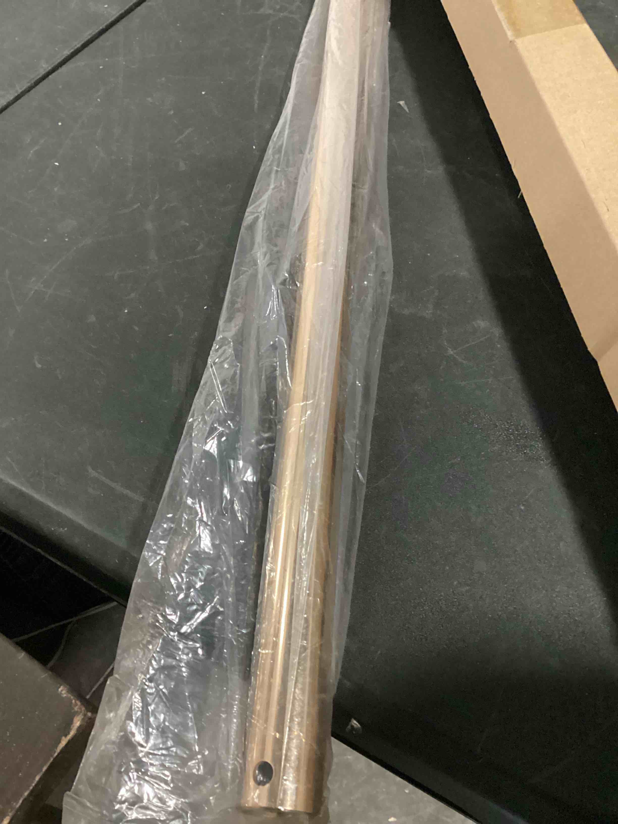 Condition photo showing Good Condition for 36 inch ceiling fan downrod with extension cord,3 ft downrod for ceiling fan,1 inch outside diameter,ceiling boom suitable for a wide range of fans (gold,not threaded) 36in gold