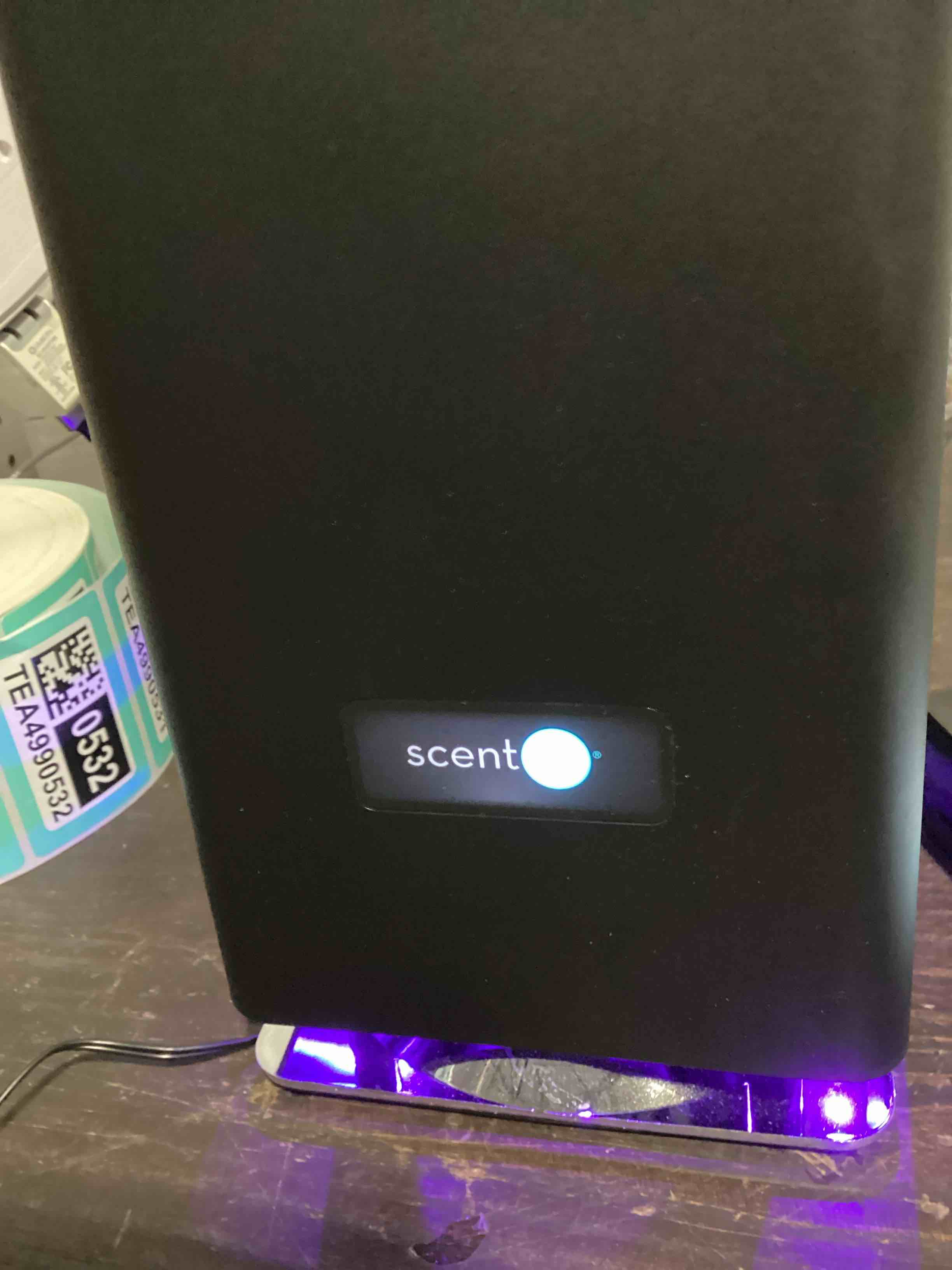 Condition photo showing Good Condition for scentair whisper essential fragrance diffuser machine, black | scents up to 800 sq. ft room, compatible with alexa & google, wifi & bluetooth enabled, cartridge sold separately