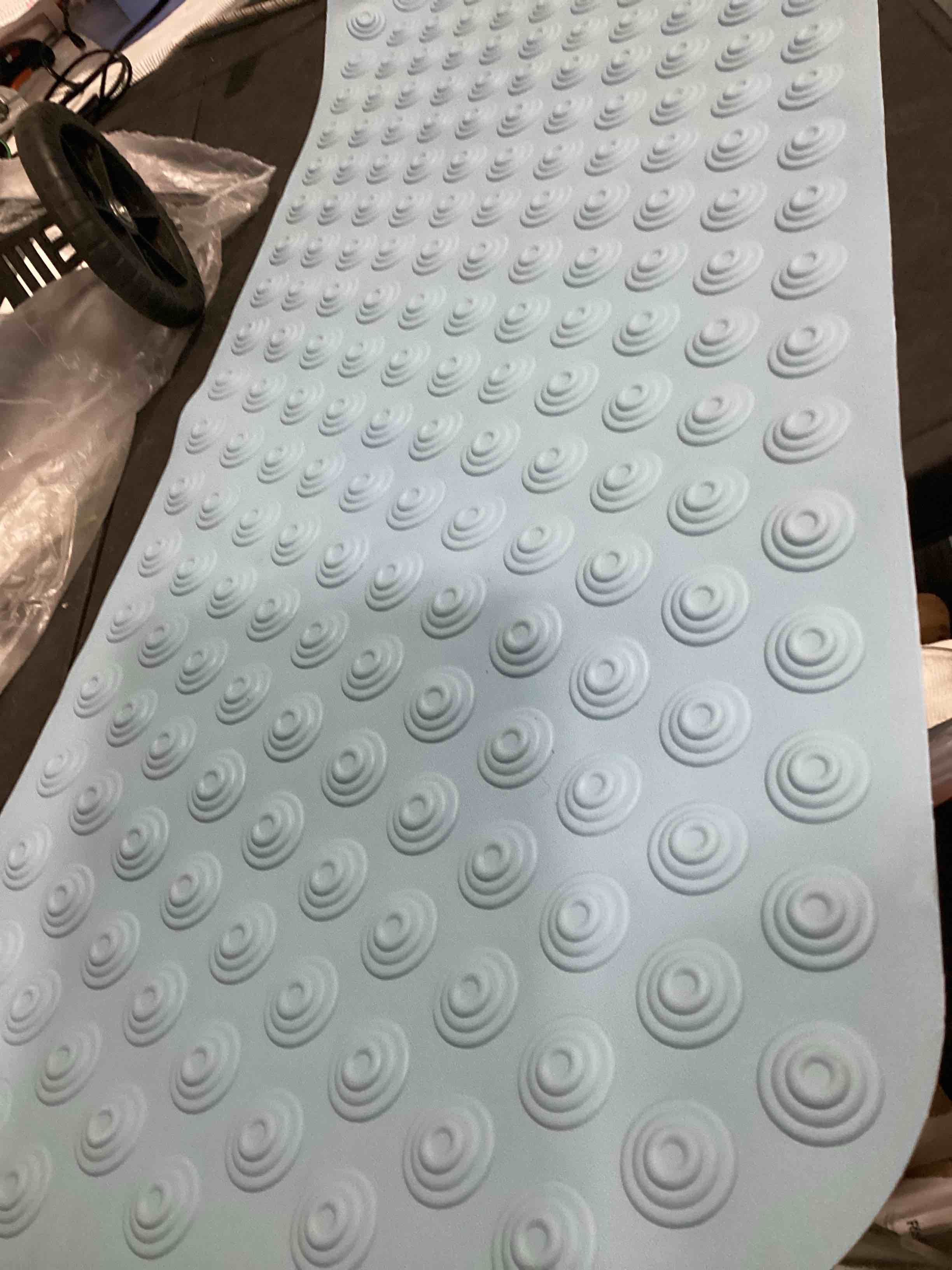Condition photo showing Good Condition for enkosi non-slip bath mat - extra long 40 x 16 inch large anti-slip tub & shower mat with suction cups and drain holes for bathroom bathtub safety and decor (40x16 aqua blue)