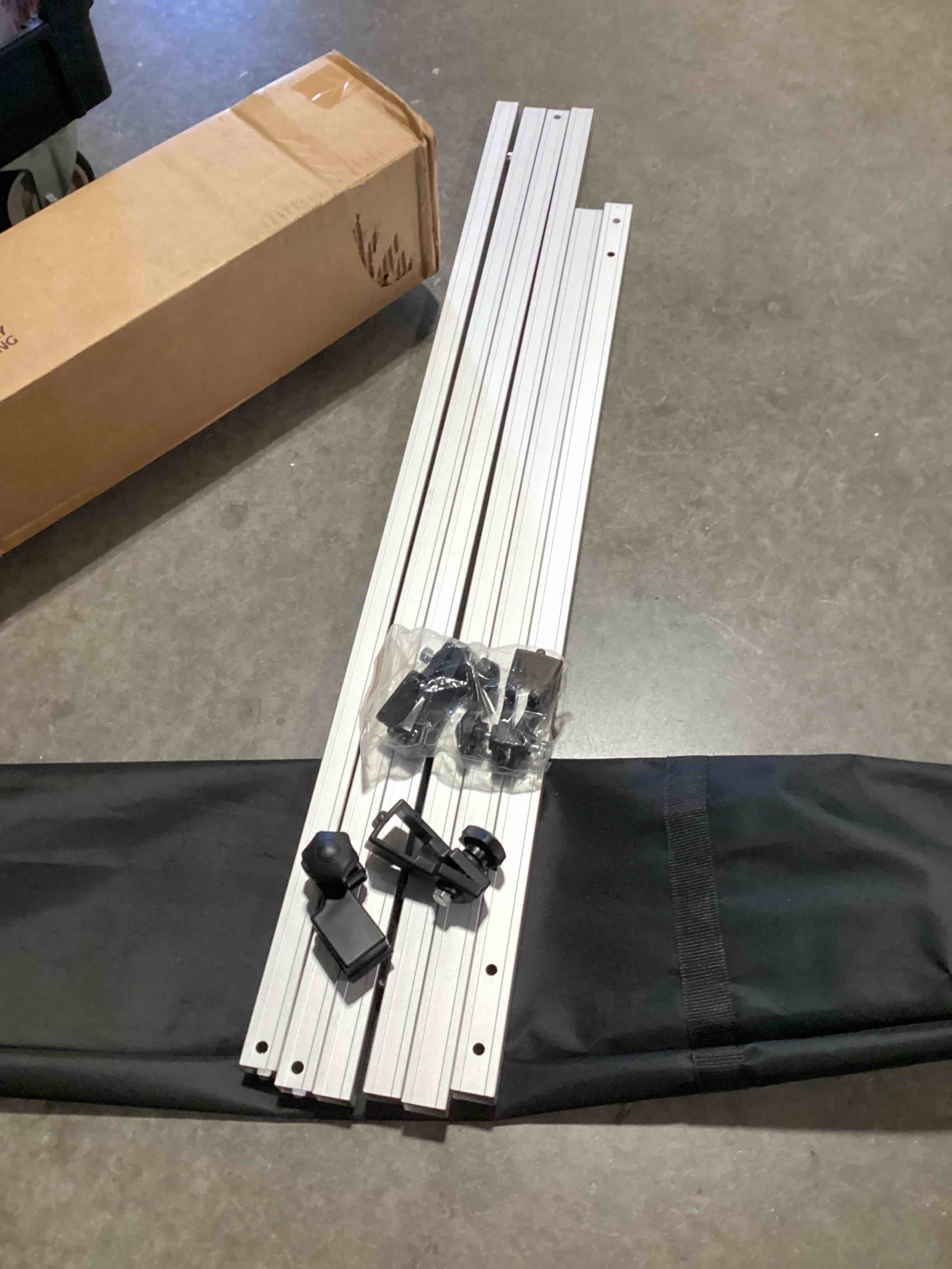 Condition photo showing As Is for vispronet removable tent awning hardware for 10ft pop up canopy tents (awning tarp not included)