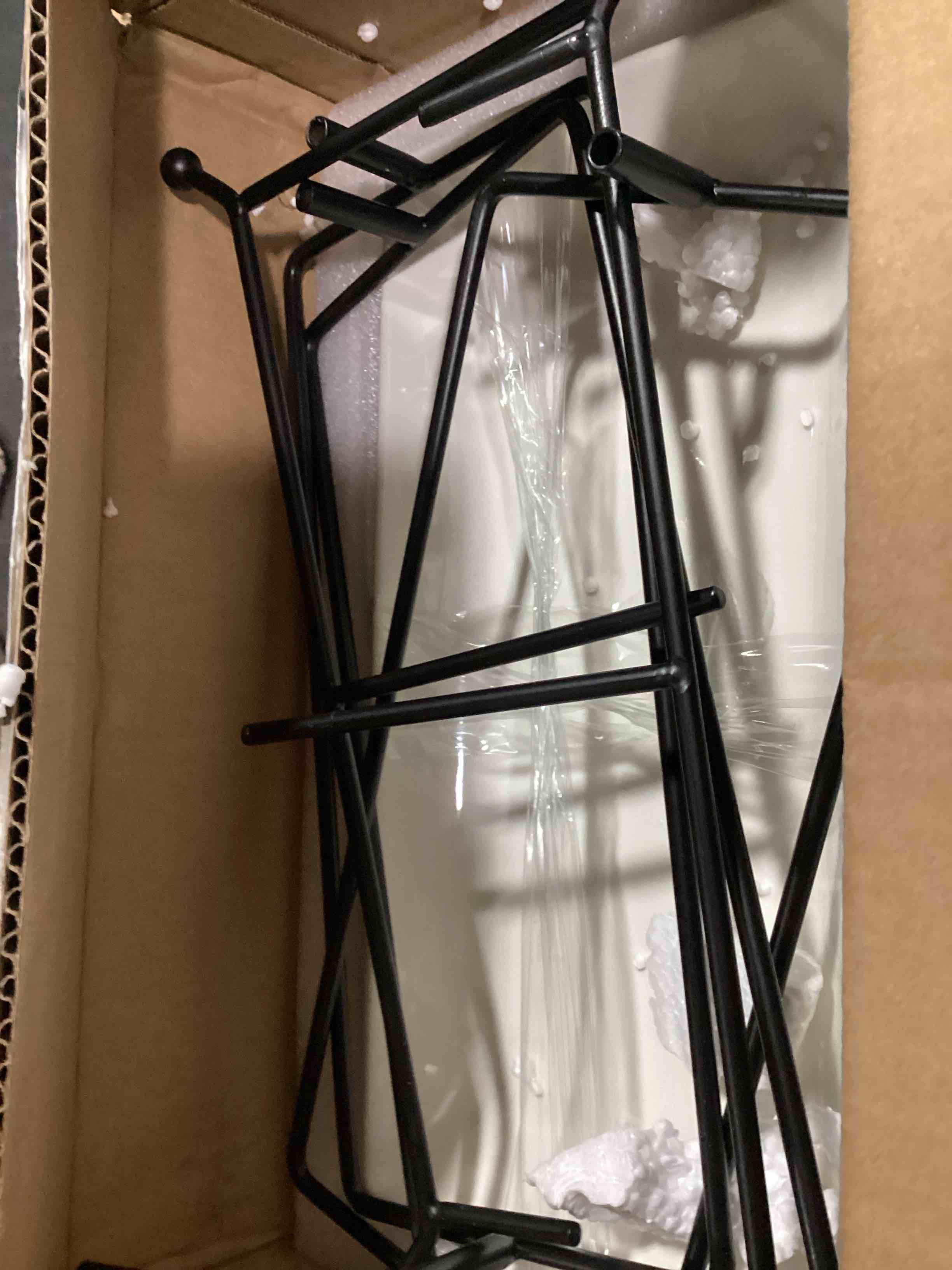 Condition photo showing Good Condition for malacasa 3 tier serving trays for party, porcelain serving platters and trays, 12 inch tiered tray stand, fruit tray, trays for serving food, white dessert stand with collapsible sturdier metal rack white 12 inch