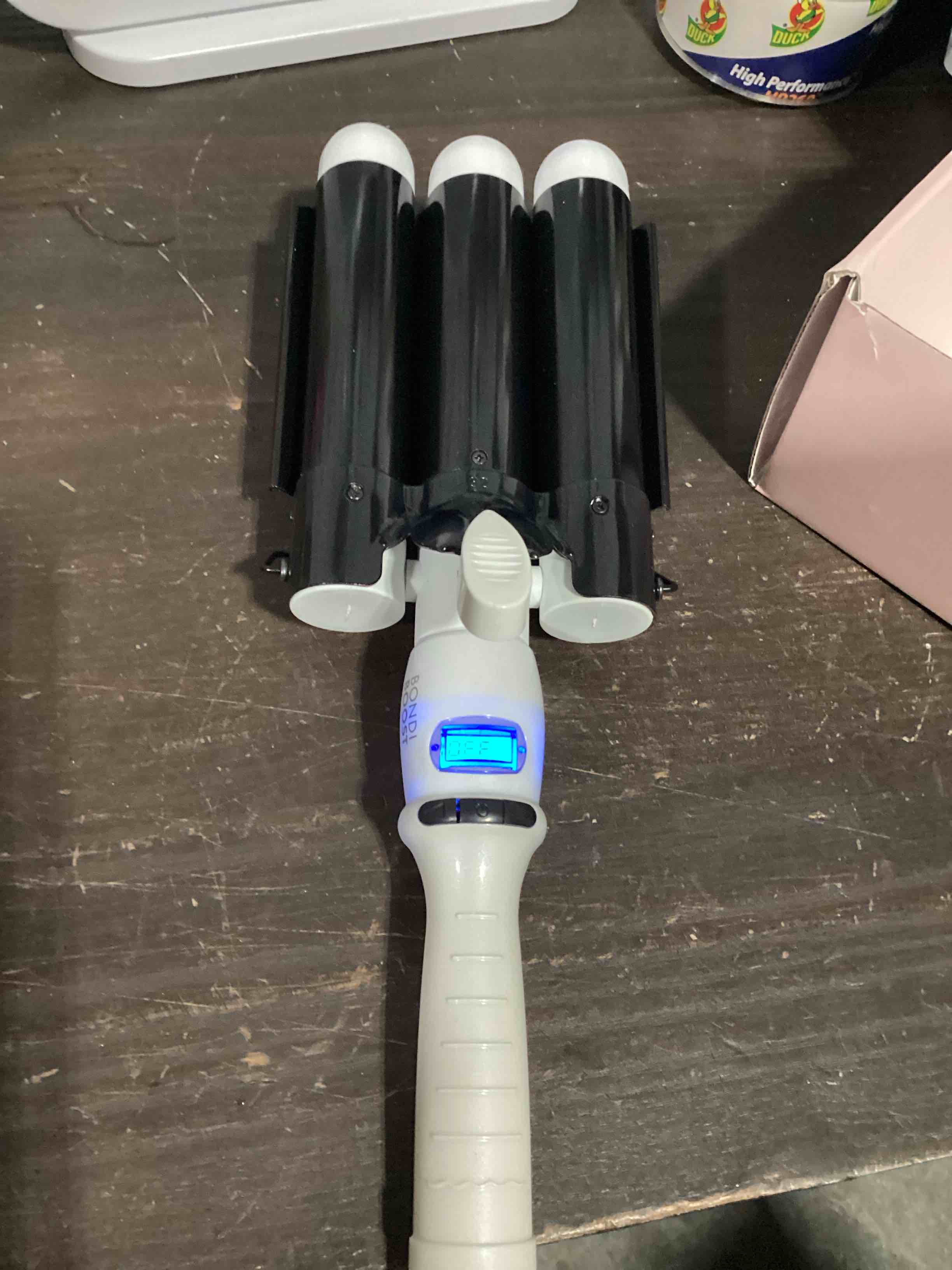 Condition photo showing Good Condition for bondiboost wave wand hair curling iron wand [32 mm] - 1.25 inch ceramic tourmaline triple extra-large barrels - long-lasting, natural looking waves - instant heat-up for fast styling