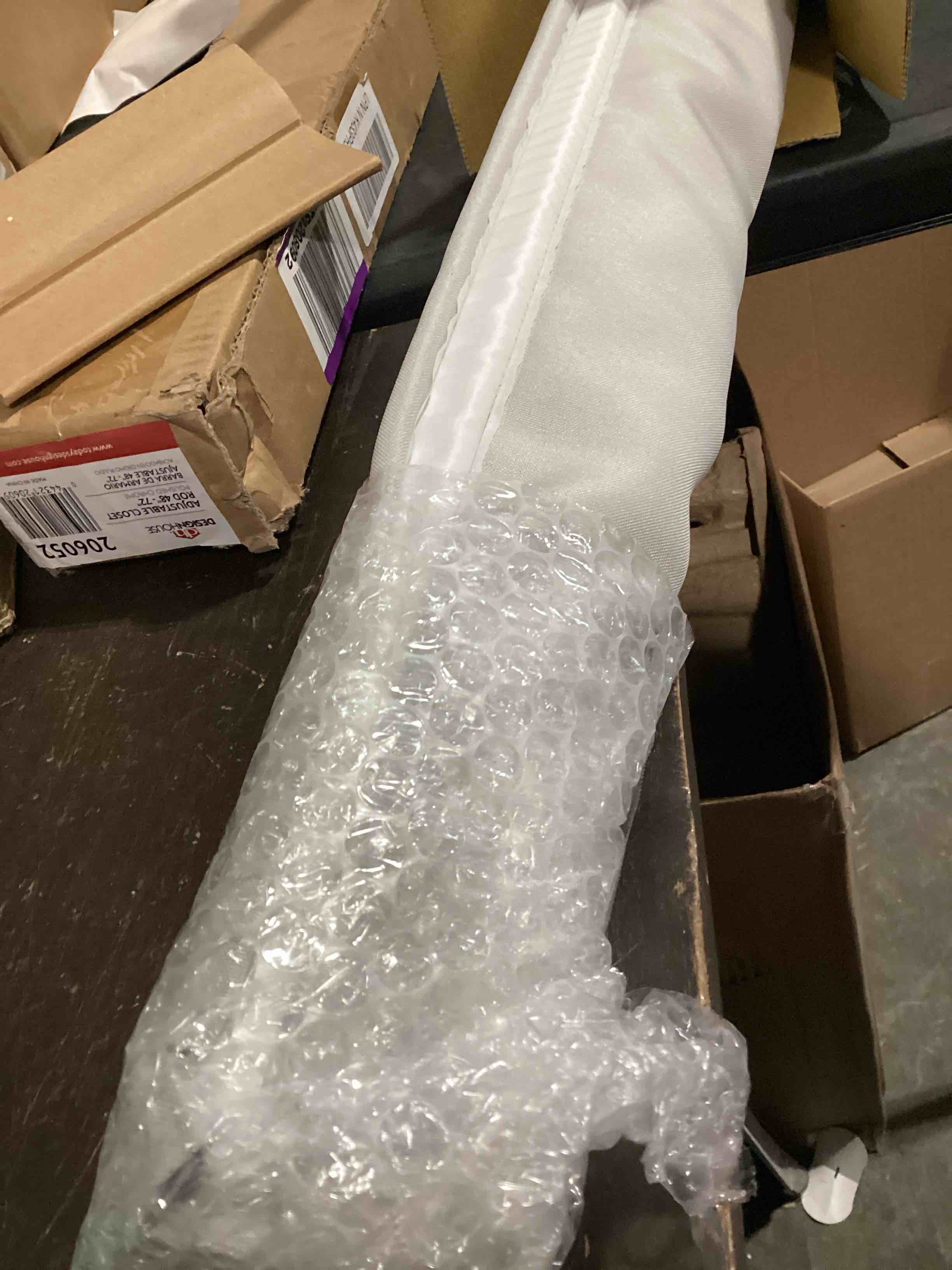 Condition photo showing Good Condition for runway ready-made grey cordless light filtering magnetic fabric roman shade 33 in. w x 64 in. l