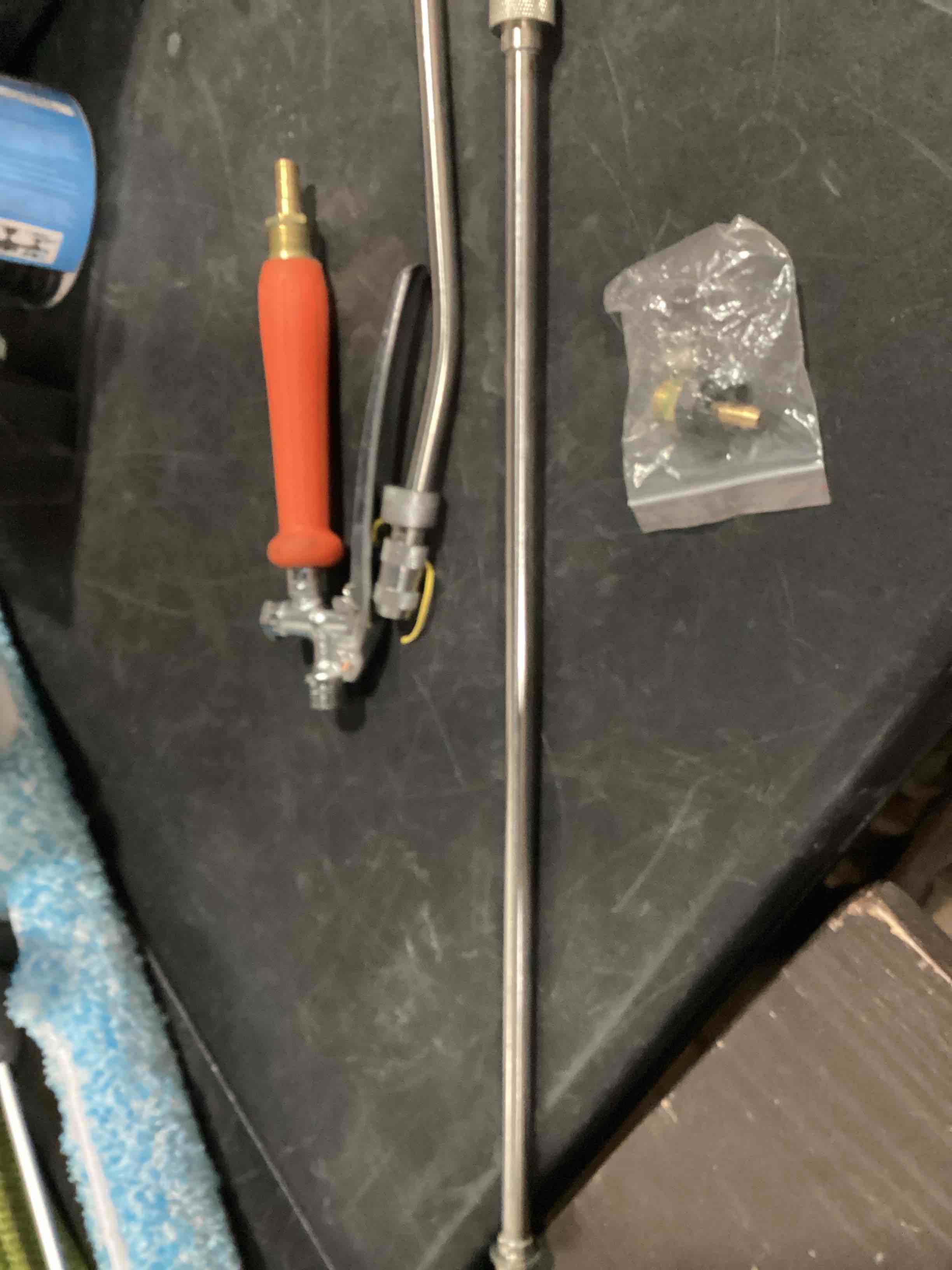 Condition photo showing Good Condition for all metal sprayer wand,1/4" & 3/8" & 1/2" brass barbs sprayer wand replacement, built-in shut valve stainless steel & 2 hose clamps (29 inches sprayer wand)