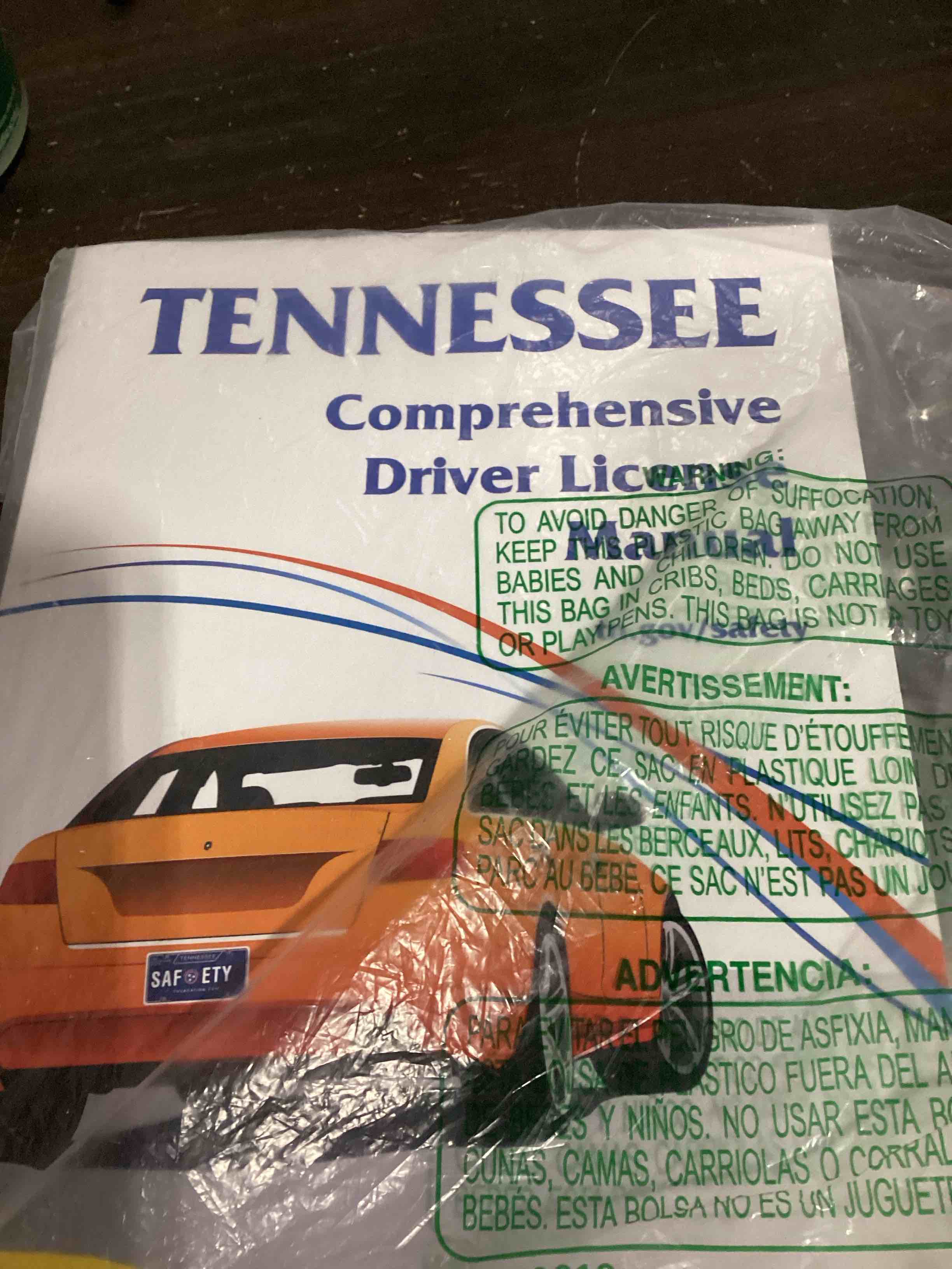 Condition photo showing Good Condition for tennessee comprehensive driver license manual: drivers permit study handbook (color print)