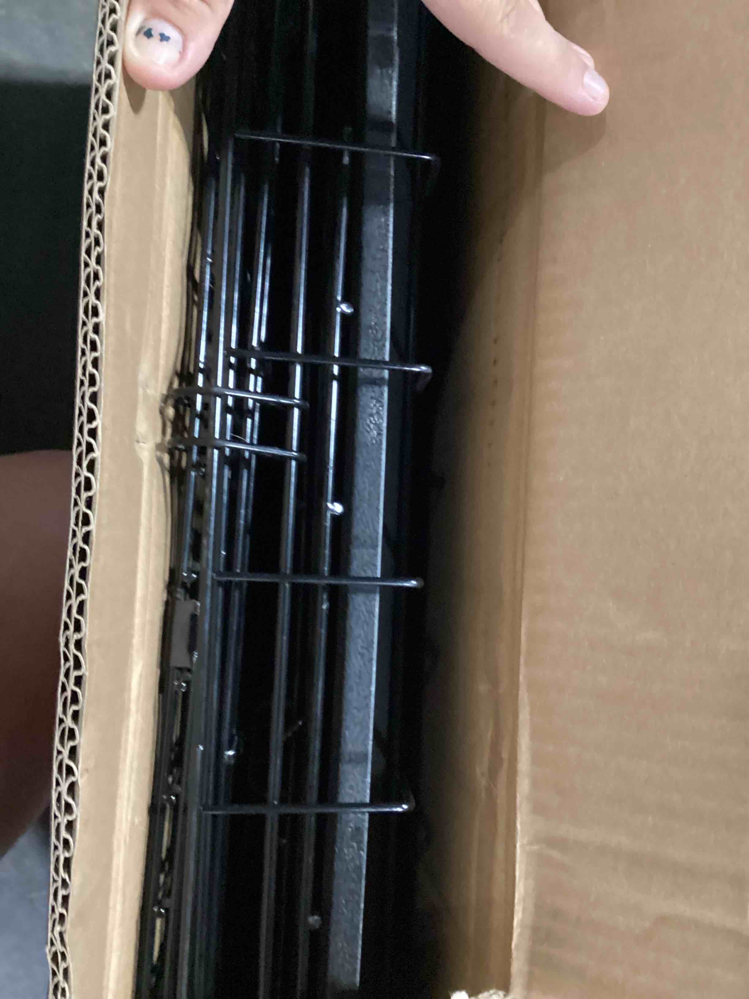 Condition photo showing Good Condition for dumos dog crate 42 inch, foldable medium large dog cage pet kennel | double door metal wire, plastic leak-proof pan tray, portable indoor outdoor training travel