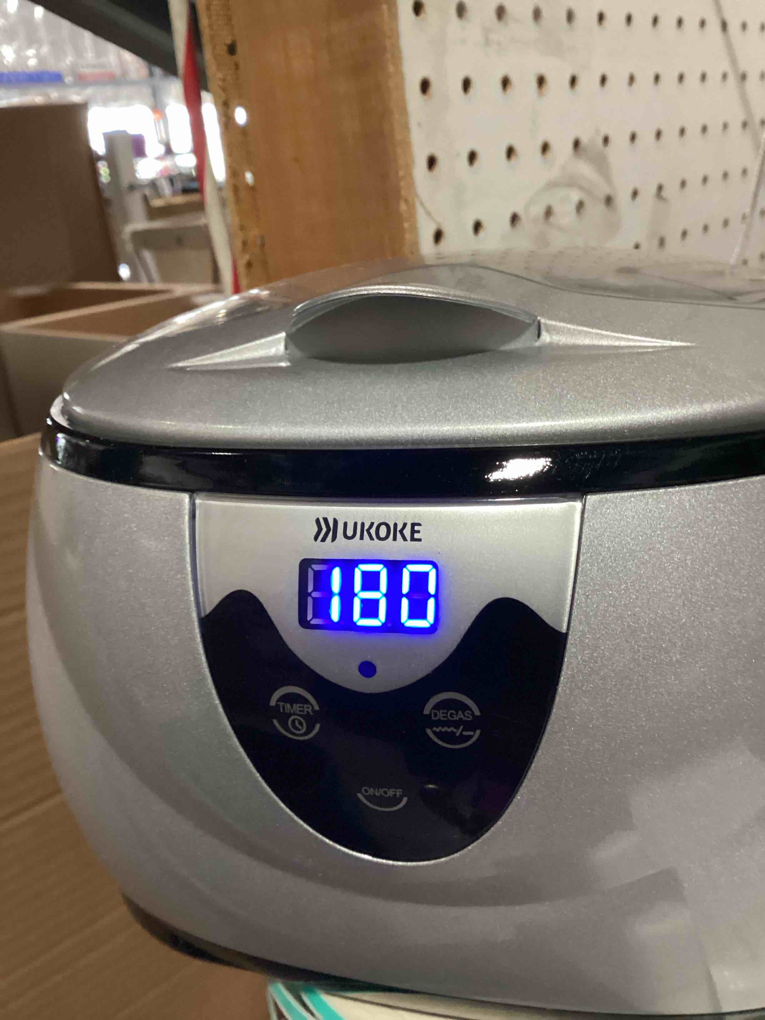 Condition photo showing Good Condition for magnasonic professional ultrasonic jewelry cleaner machine, 20oz stainless steel tank, digital timer, 5 cleaning modes, 42khz strength for rings, necklaces, glasses, watches, dentures, tools (mguc500) ultrasonic cleaner