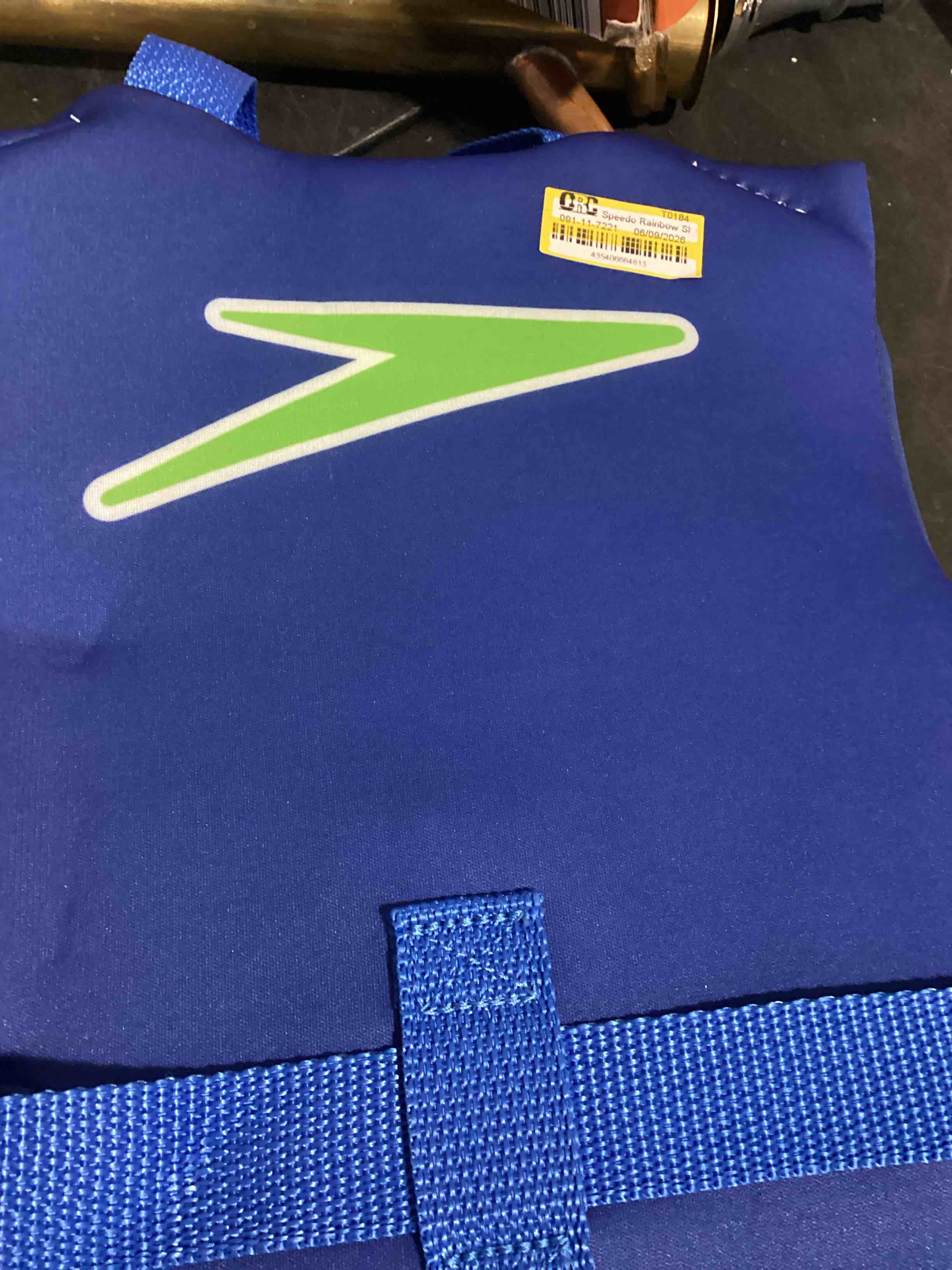 Condition photo showing Good Condition for speedo, rainbow, shark kids, life jacket vest – blue youth jacket