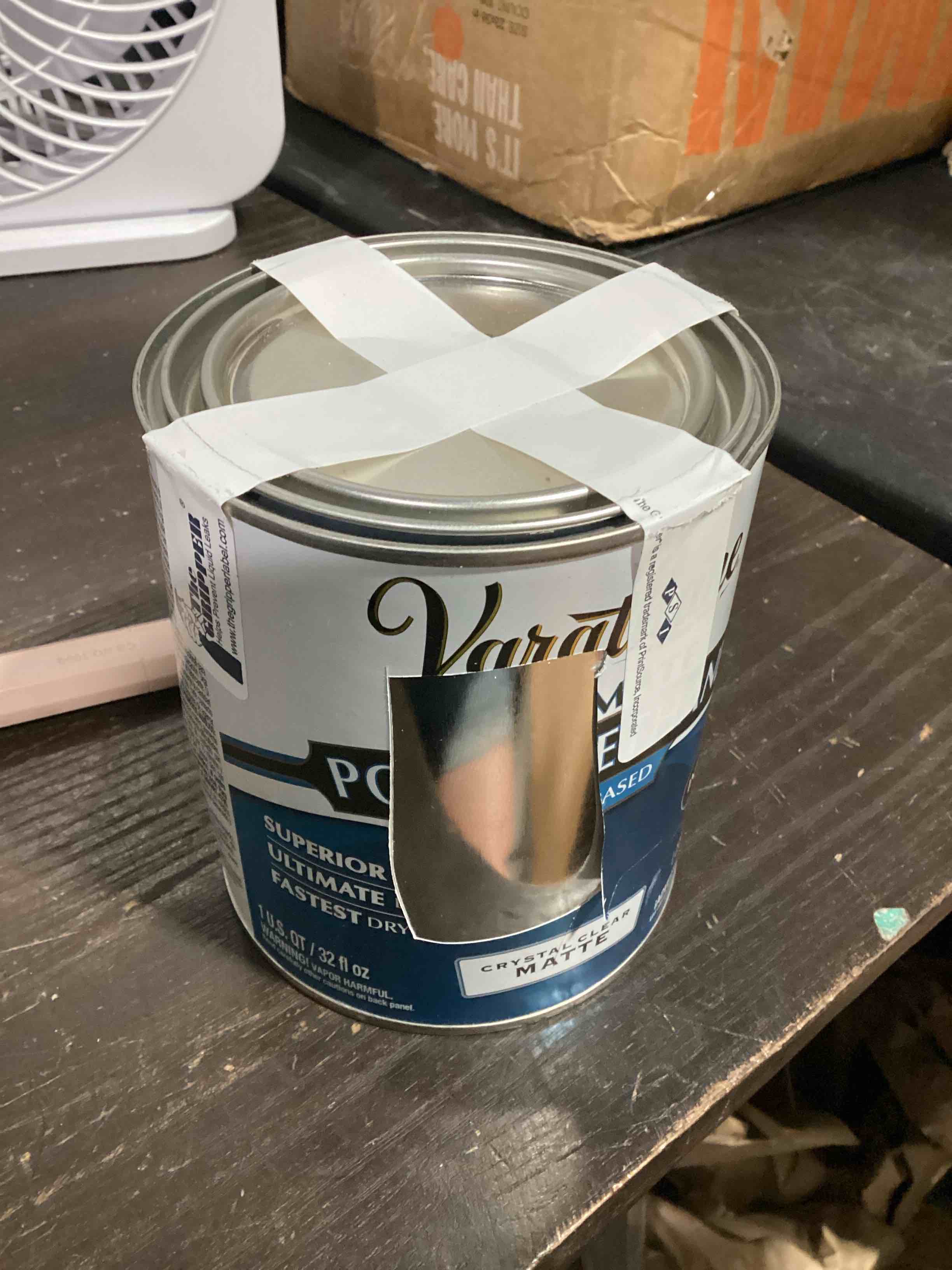 Condition photo showing Good Condition for varathane water-based ultimate semi-gloss polyurethane | water-based, crystal clear interior wood protection, fast dry time, scratch resistance, covers up to 125 sq ft, quart