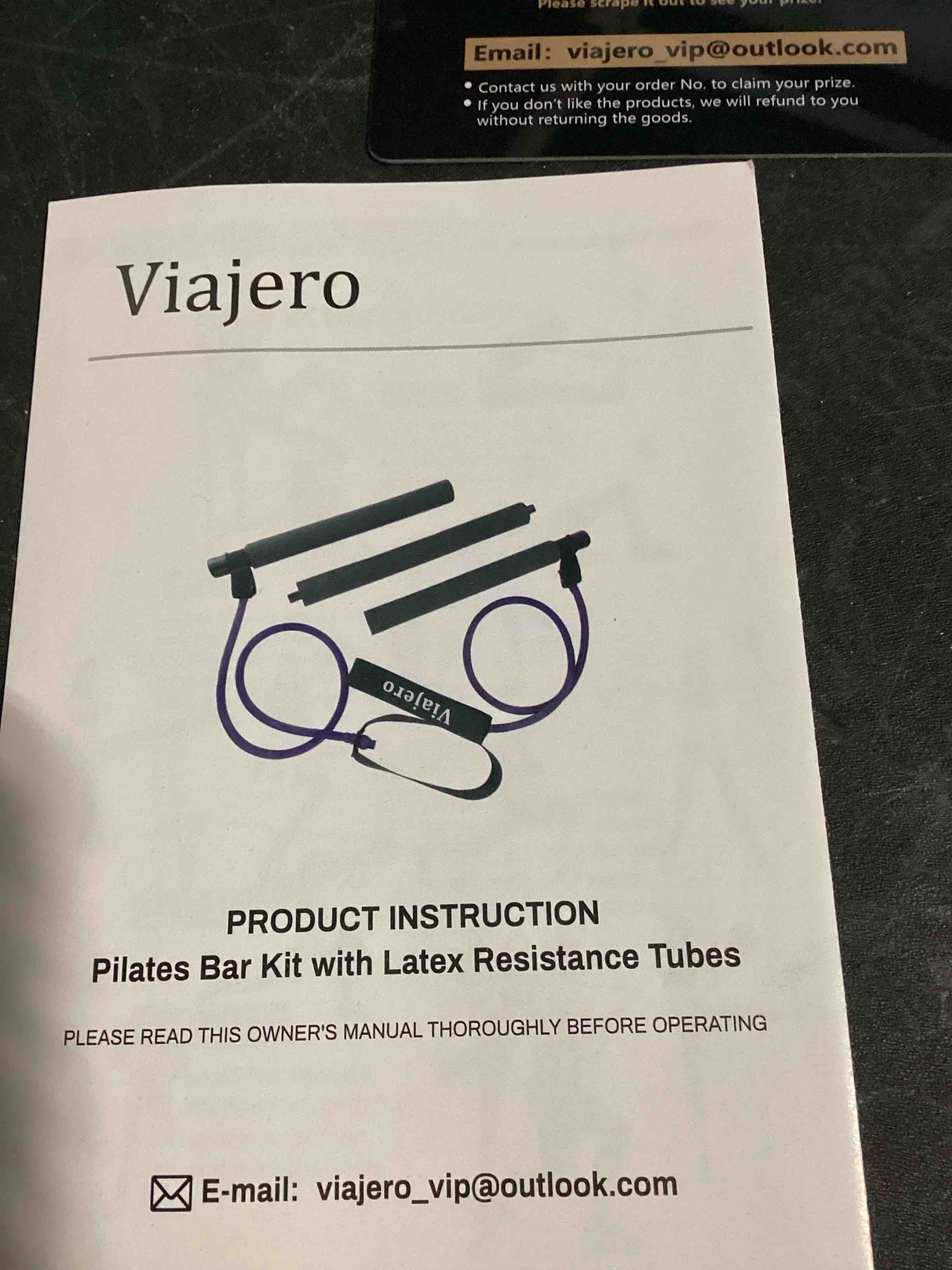 Condition photo showing Good Condition for viajero pilates bar kit with resistance tubes