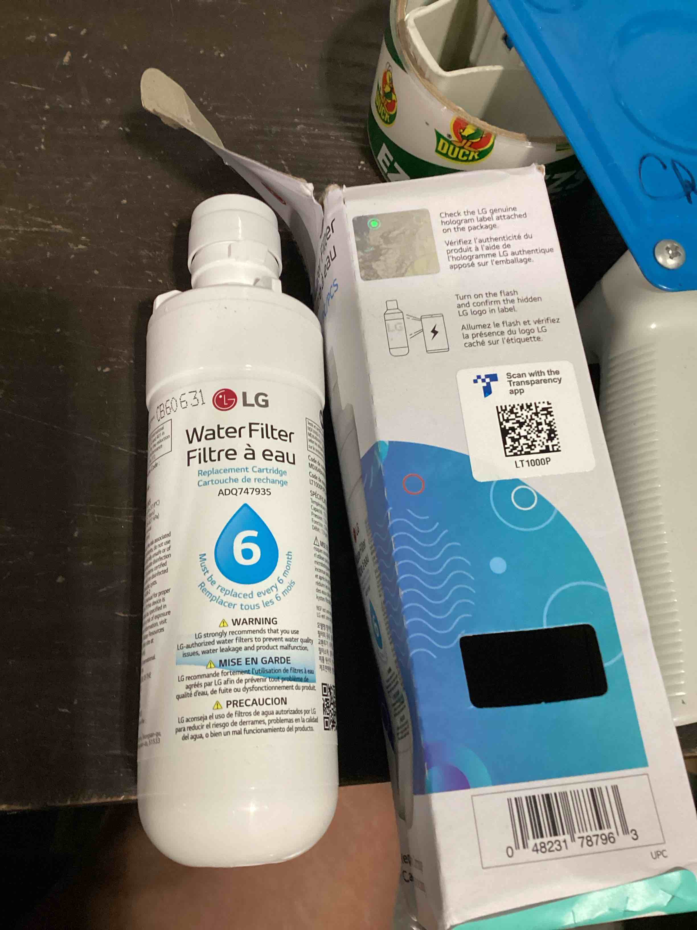 Condition photo showing Good Condition for lg lt1000p - 6 month / 200 gallon capacity replacement refrigerator water filter (nsf42, nsf53, and nsf401) adq74793501, adq75795105, agf80300704, or agf80300705 white