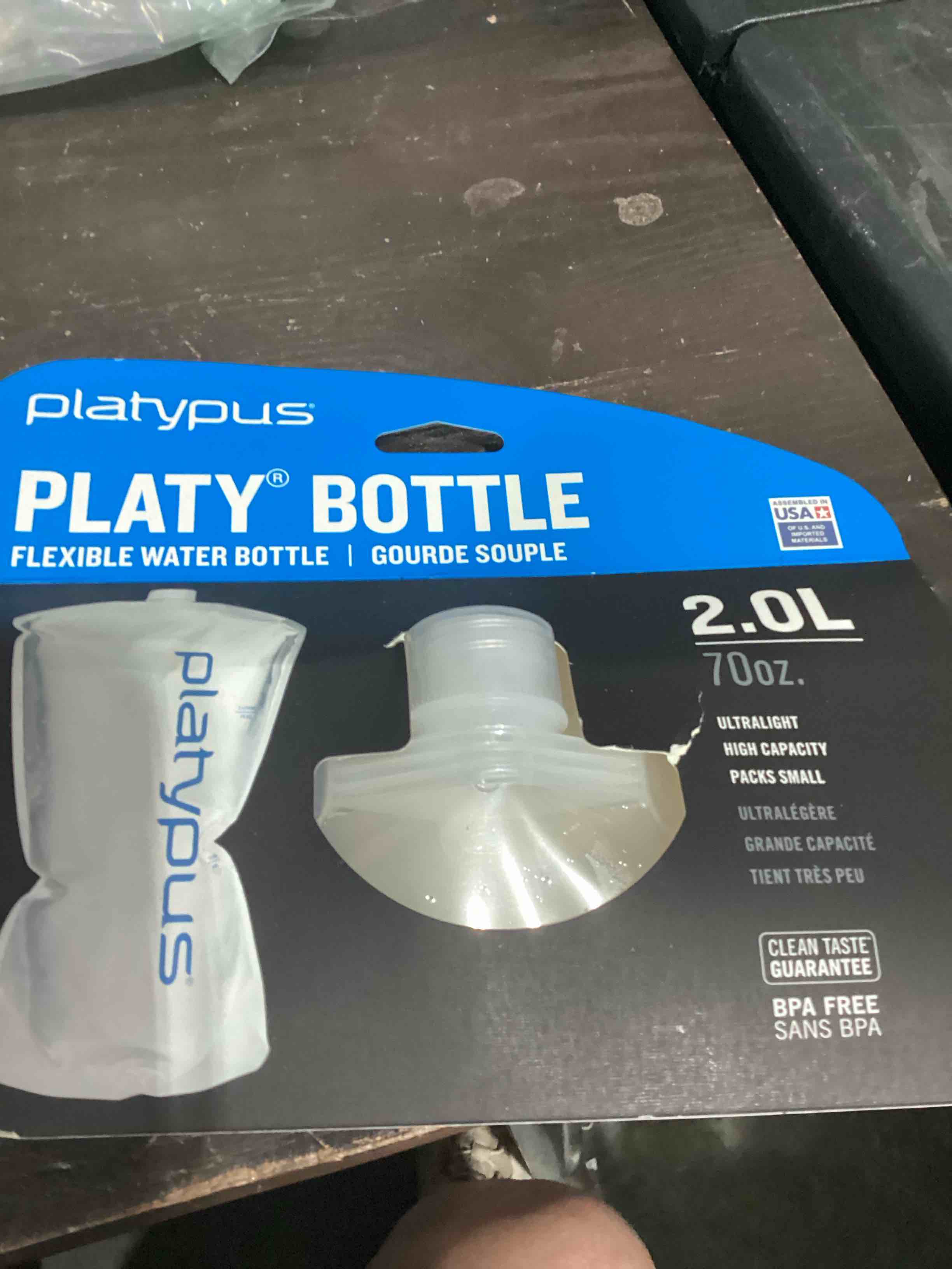 Condition photo showing As Is for platypus platy collapsible water bottle