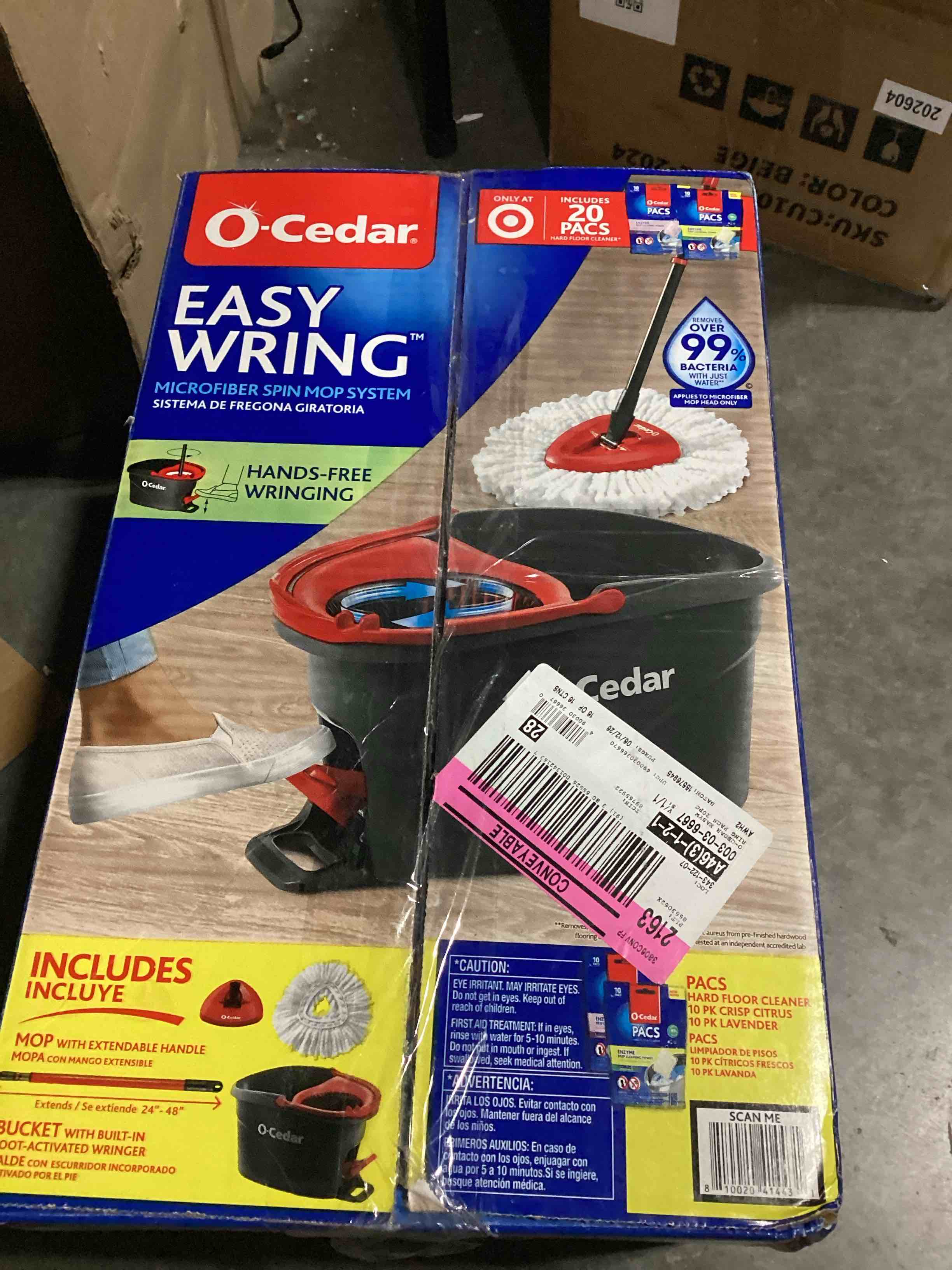 Condition photo showing Good Condition for o-cedar easywring spin mop system - citrus/lavender - 20ct