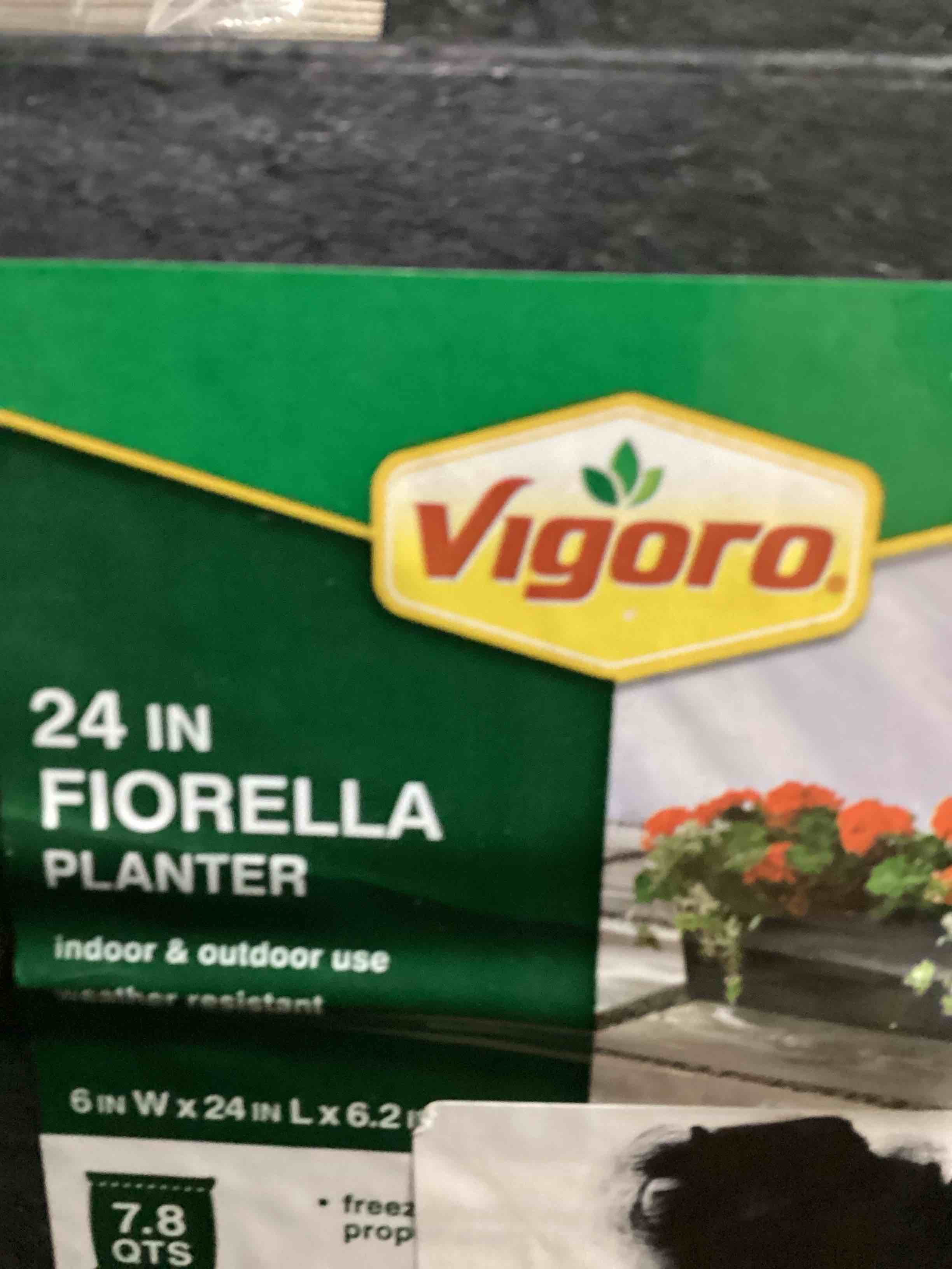 vigoro 6x24x6.2 inch fiorella planter, indoor and outdoor use weather resistance
