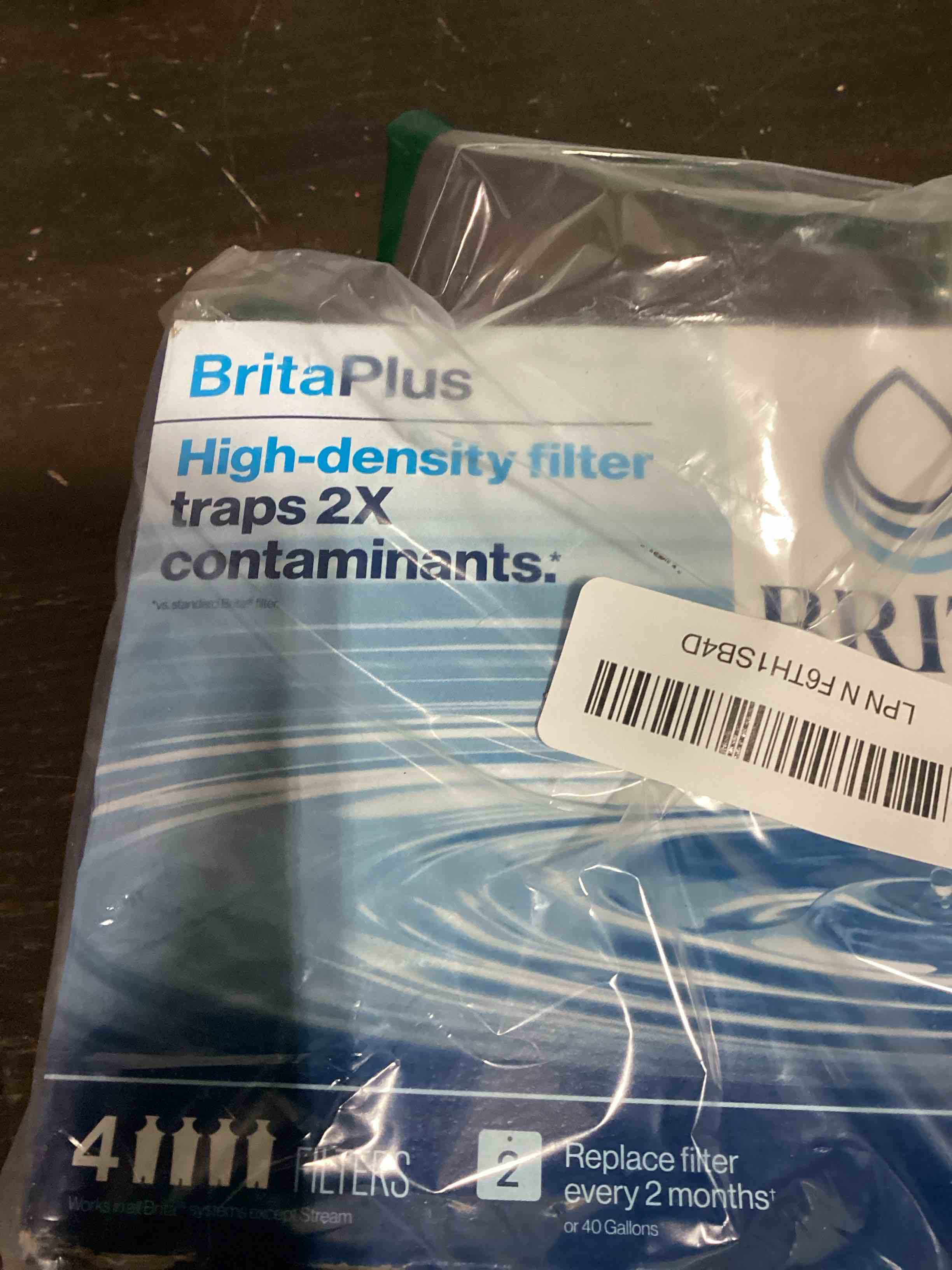 Condition photo showing New/Like New for brita standard water filters for pitchers and dispensers - bpa-free lasts two months or gallons  replaces 1 800 plastic water bottles annually