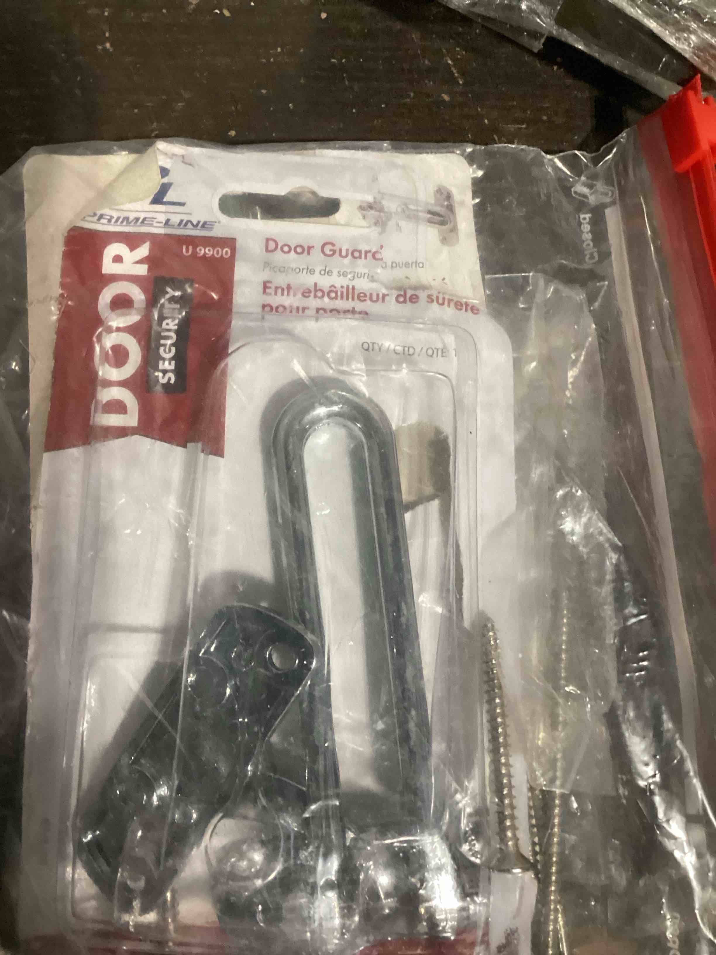 Condition photo showing Good Condition for prime-line u 9900 diecast security swing bar lock for hinged swing-in doors, 3-7/8 inch bar length by 2-1/2 inch height, chrome, set of 1