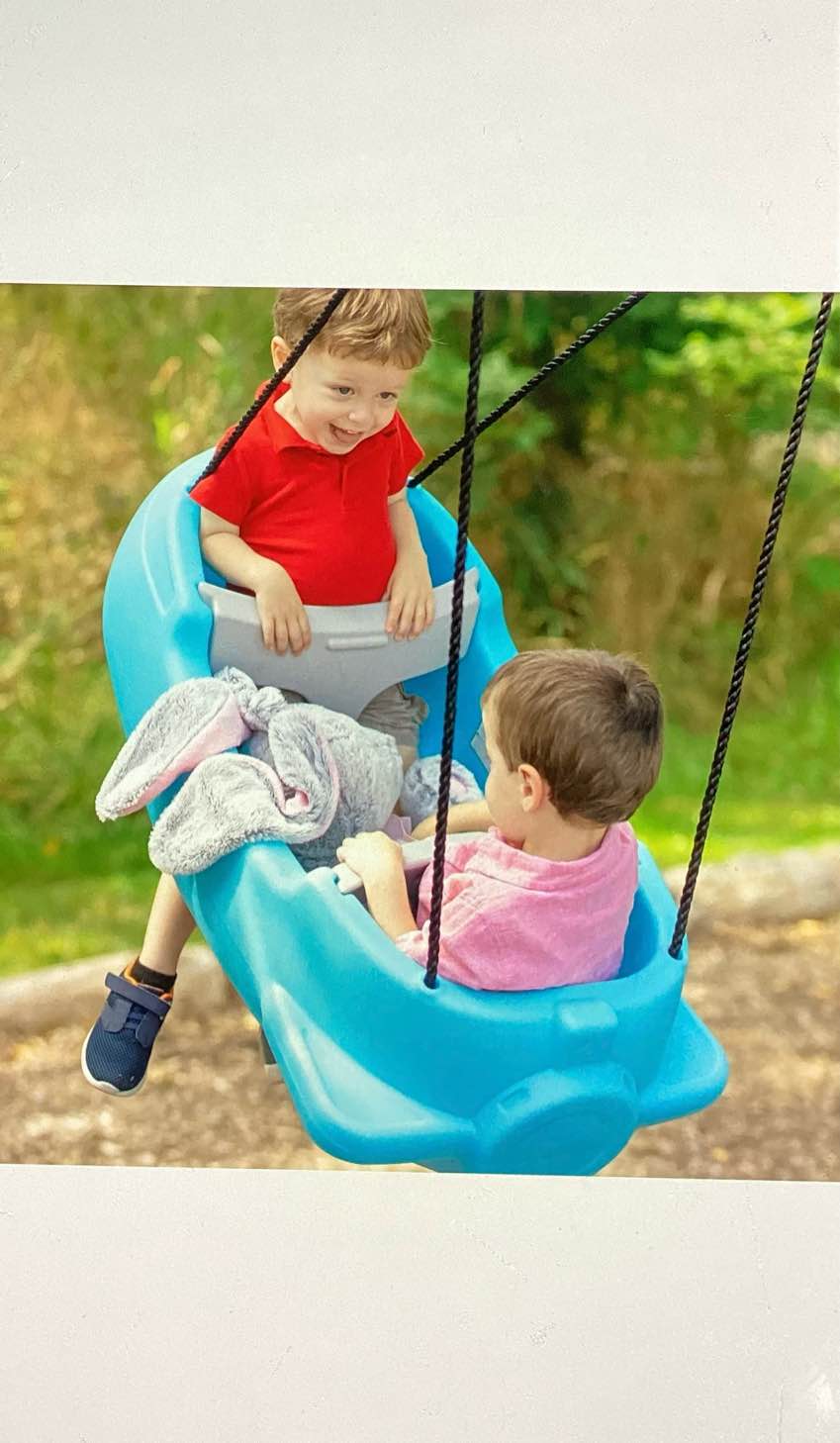 Condition photo showing Good Condition for step2 signature rocket swing for two toddler and baby outdoor double swing