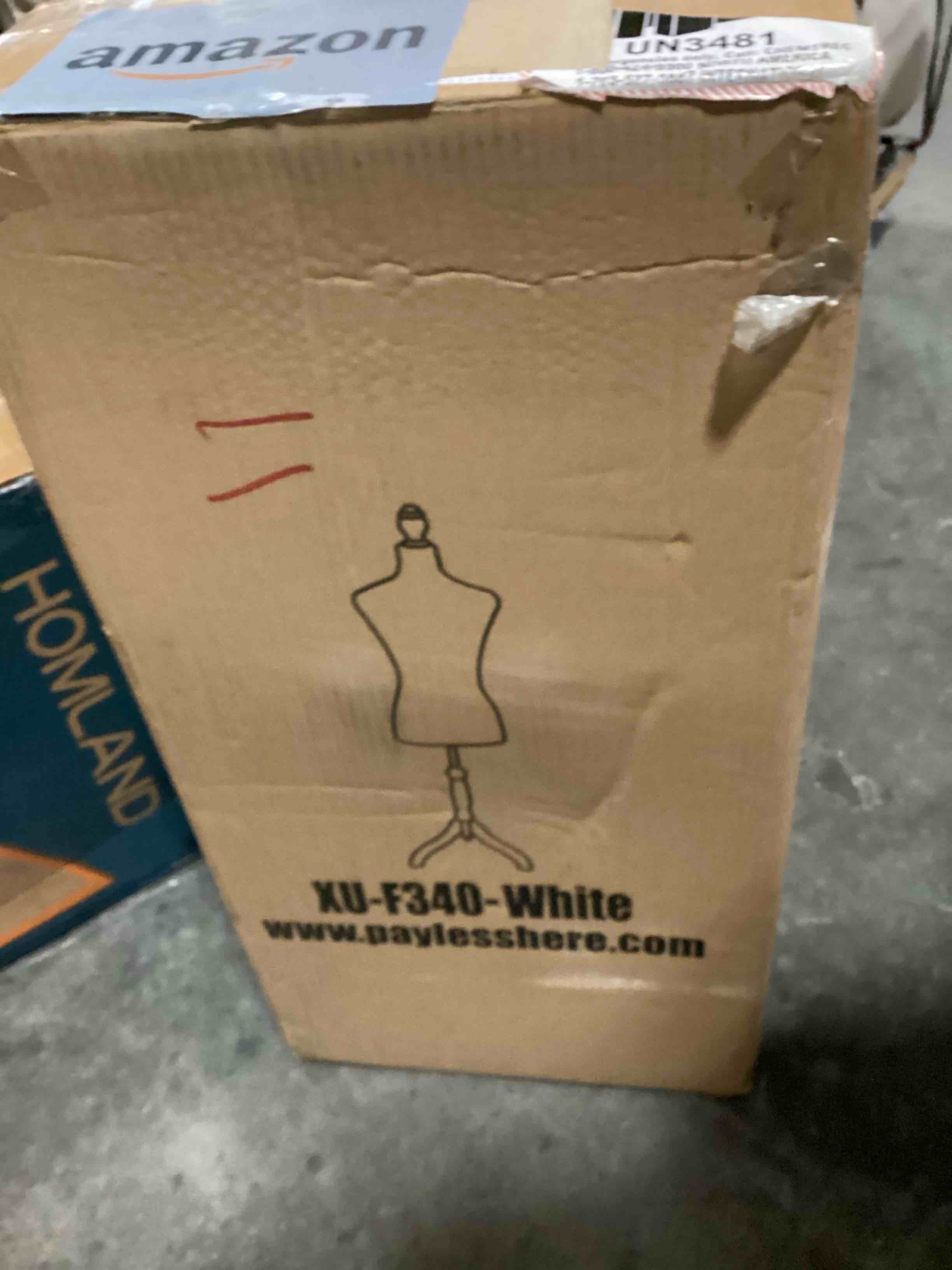 Condition photo showing New/Like New for fdw mannequin manikin 60"-67"height adjustable female dress model display torso body tripod stand clothing forms (white) one size