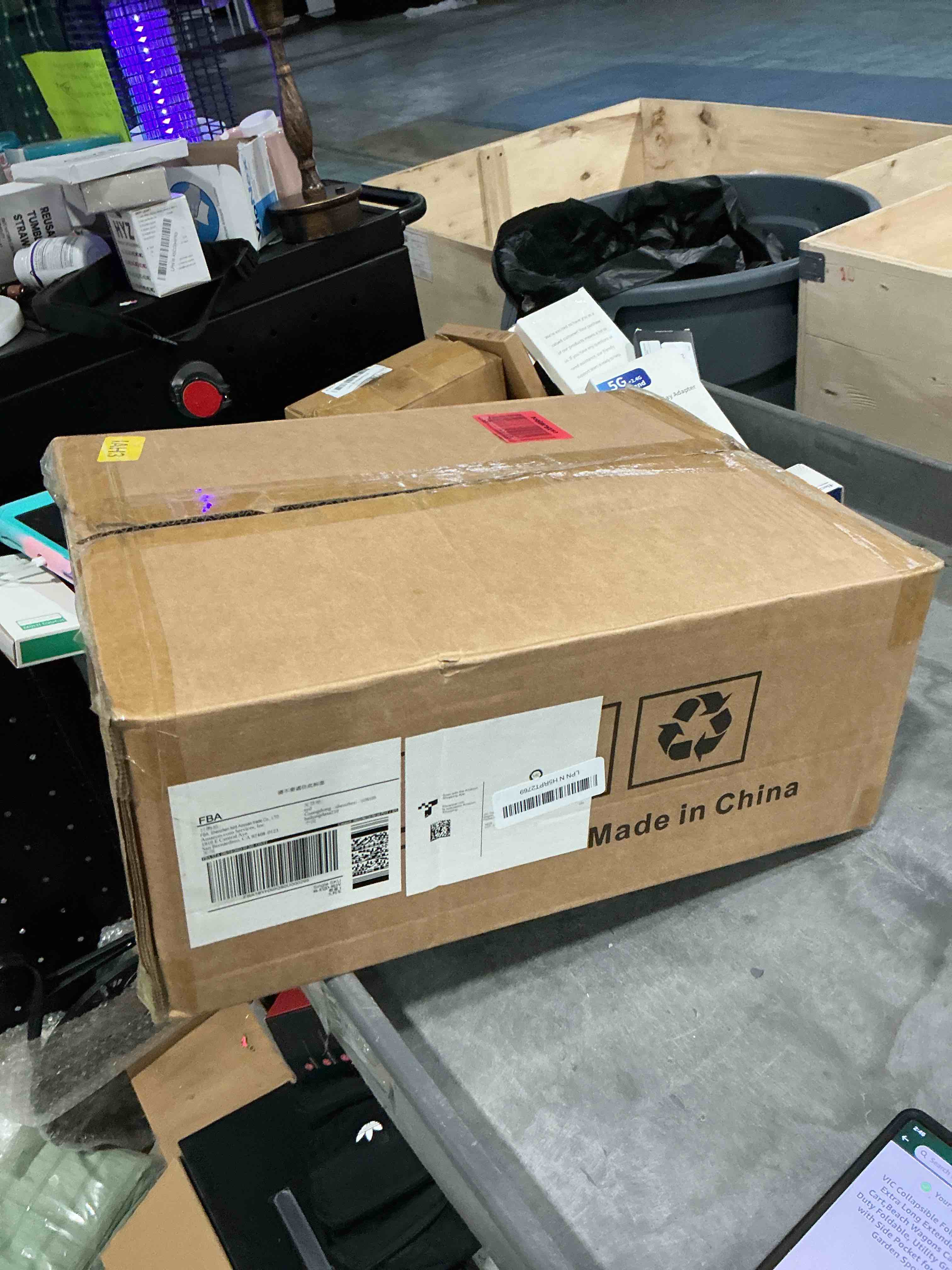 VIC Collapsible Folding Wagon Extra Long Extender Wagon Cart,Beach Wagons Cart Heavy Duty Foldable, Utility Grocery Car with Side Pocket for Camping Garden Sports, V1