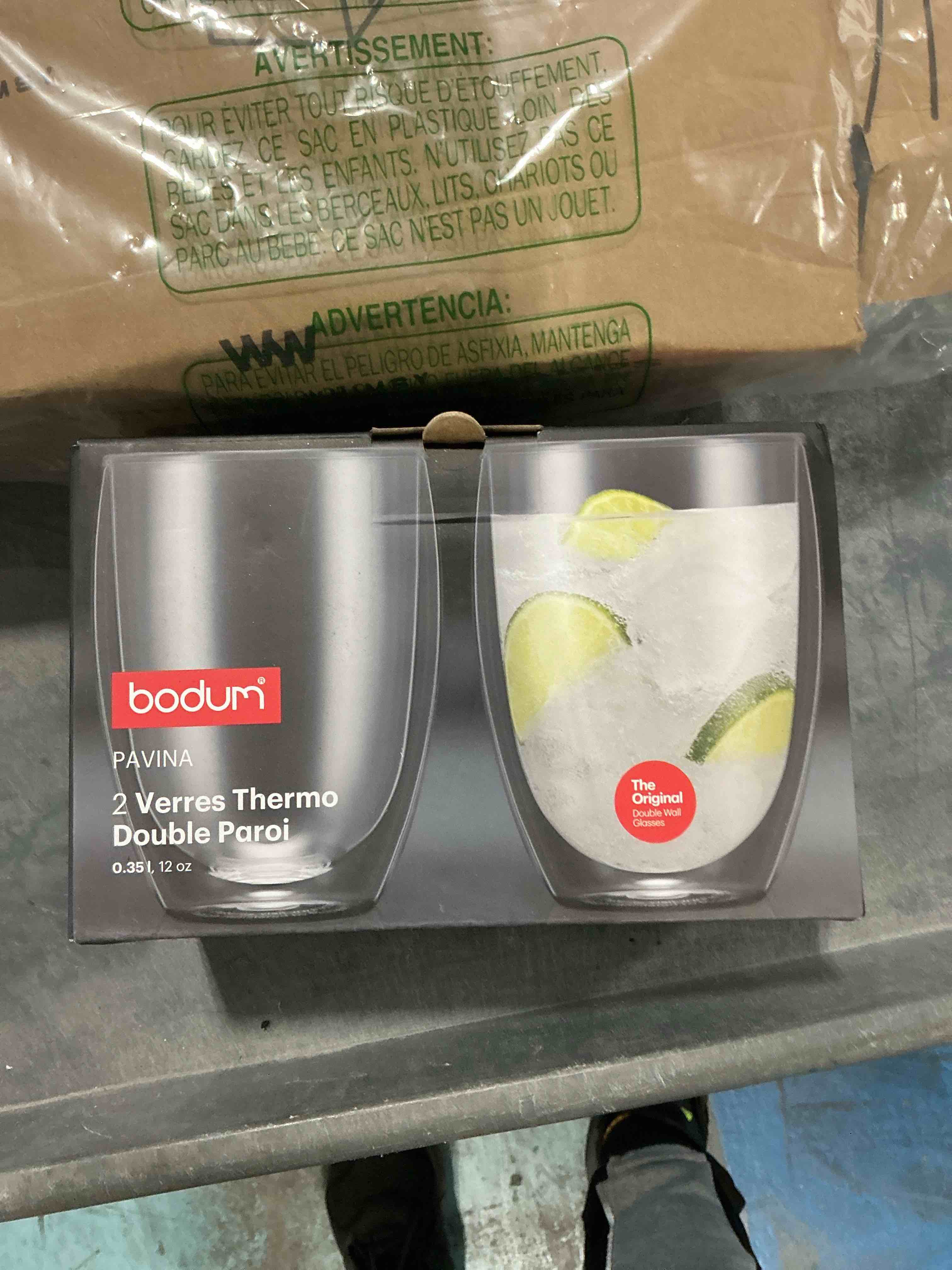 Bodum Pavina Glass, Double-Wall Insulate Glass, Clear, 12 Ounces Each (Set of 2)
