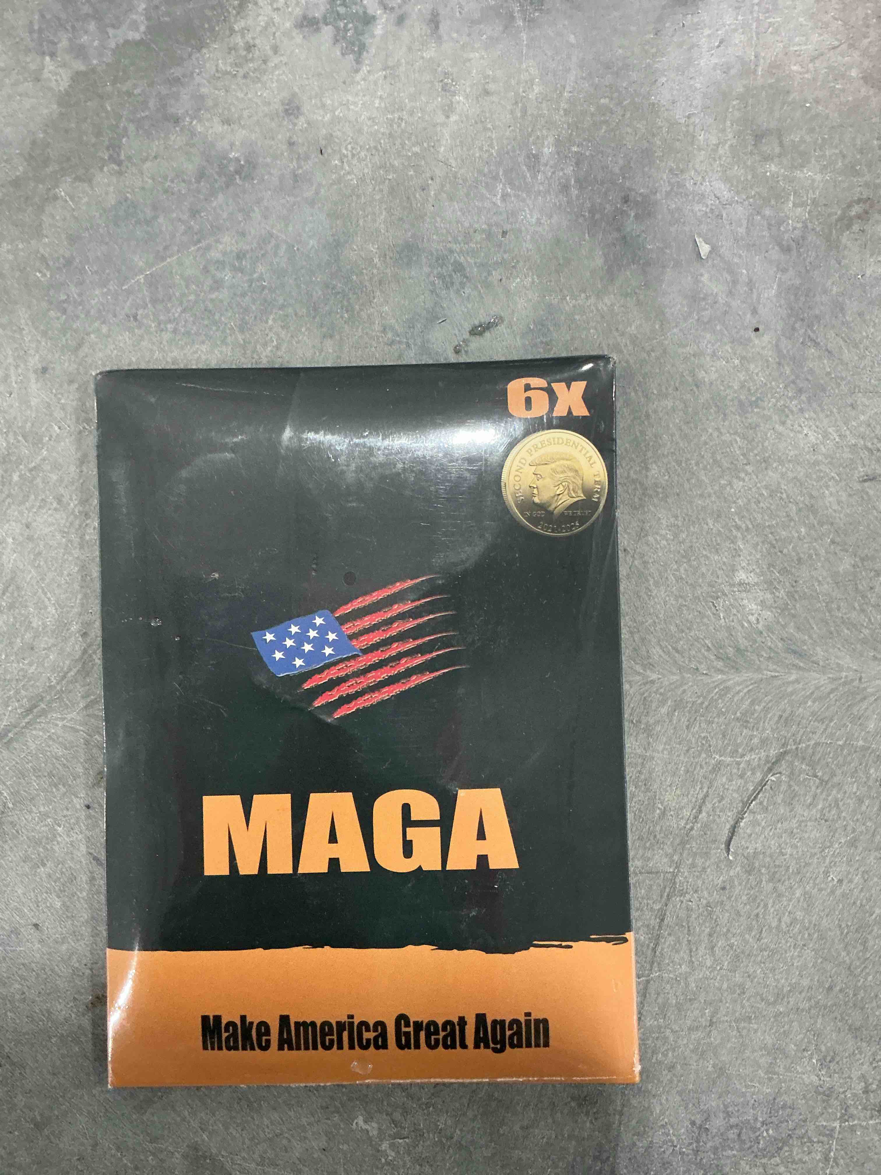 6 Pack Resilience Commemorative Coin - 2024 Historical Tribute with Fist Design, Gold Coins Fighting for America, Coins Save America, 40mm Gold Plated Commemorative Coins Gift, Merchandise