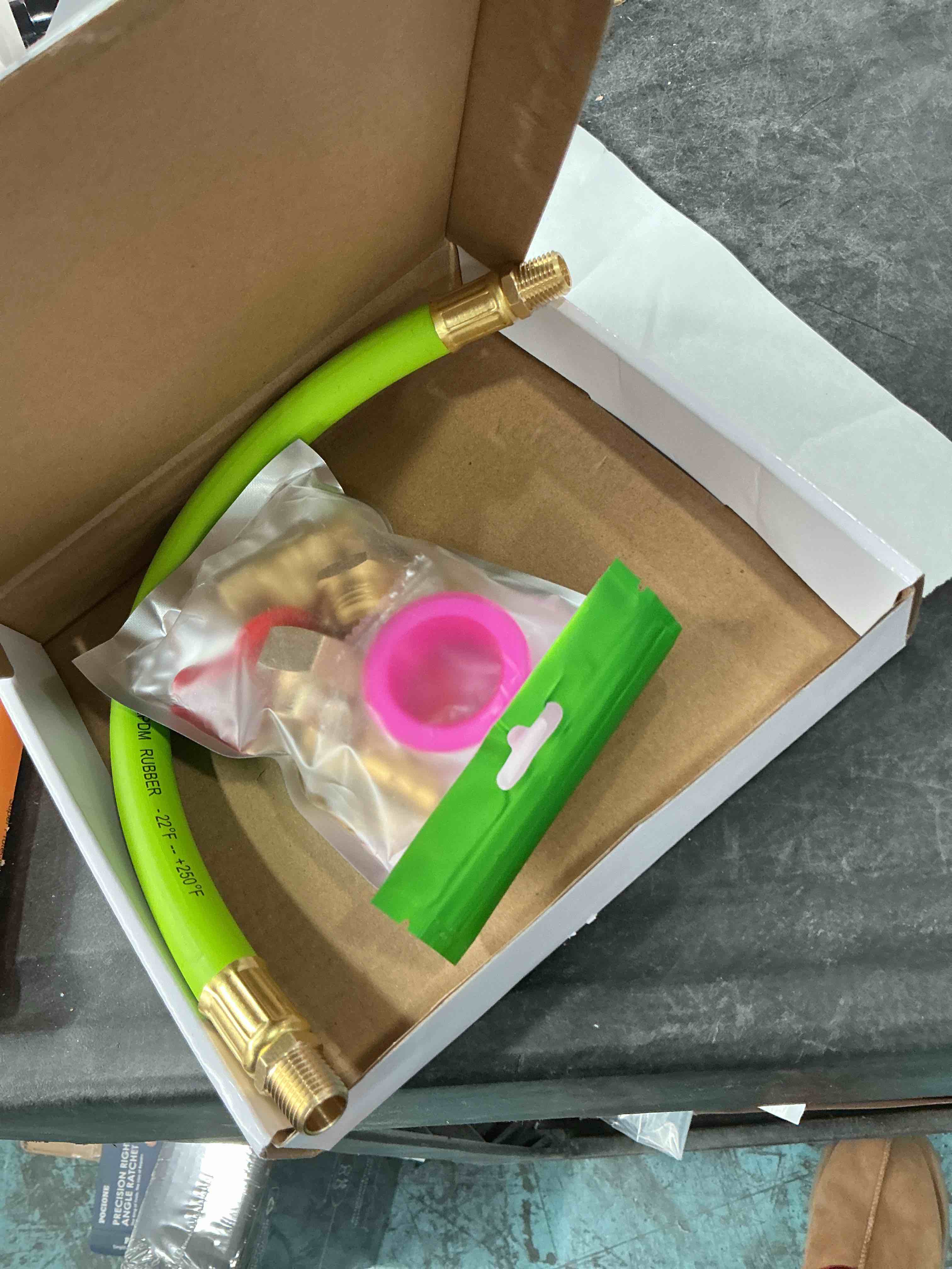 Condition photo showing New/Like New for Minimprover Lead -Free Brass 16.9" Winterize Sprinkler System RV Motorhome Boat Camper and Travel Trailer: Air Comp Quick-Connect Plug To 3/4" Garden Hose Faucet Blow Out Adapter Fitting with Valve