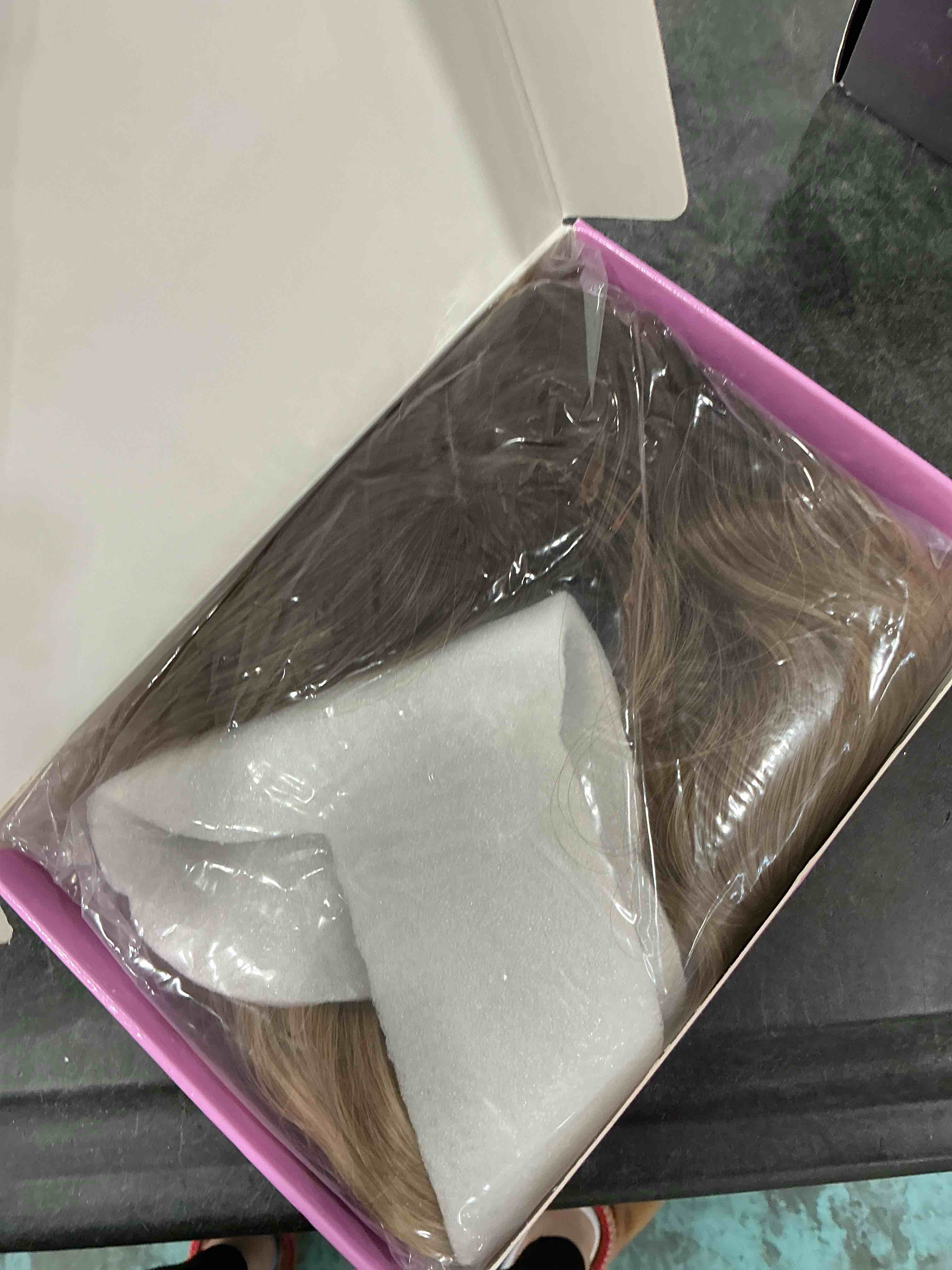 Condition photo showing New/Like New for Brown Highlight Short Wavy Wig for Women Lace Hairline Bob Style Synthetic Heat Resistant - Natural Appearance for Everyday Hairstyle 14 Inch 14 Inch Brown Highlight