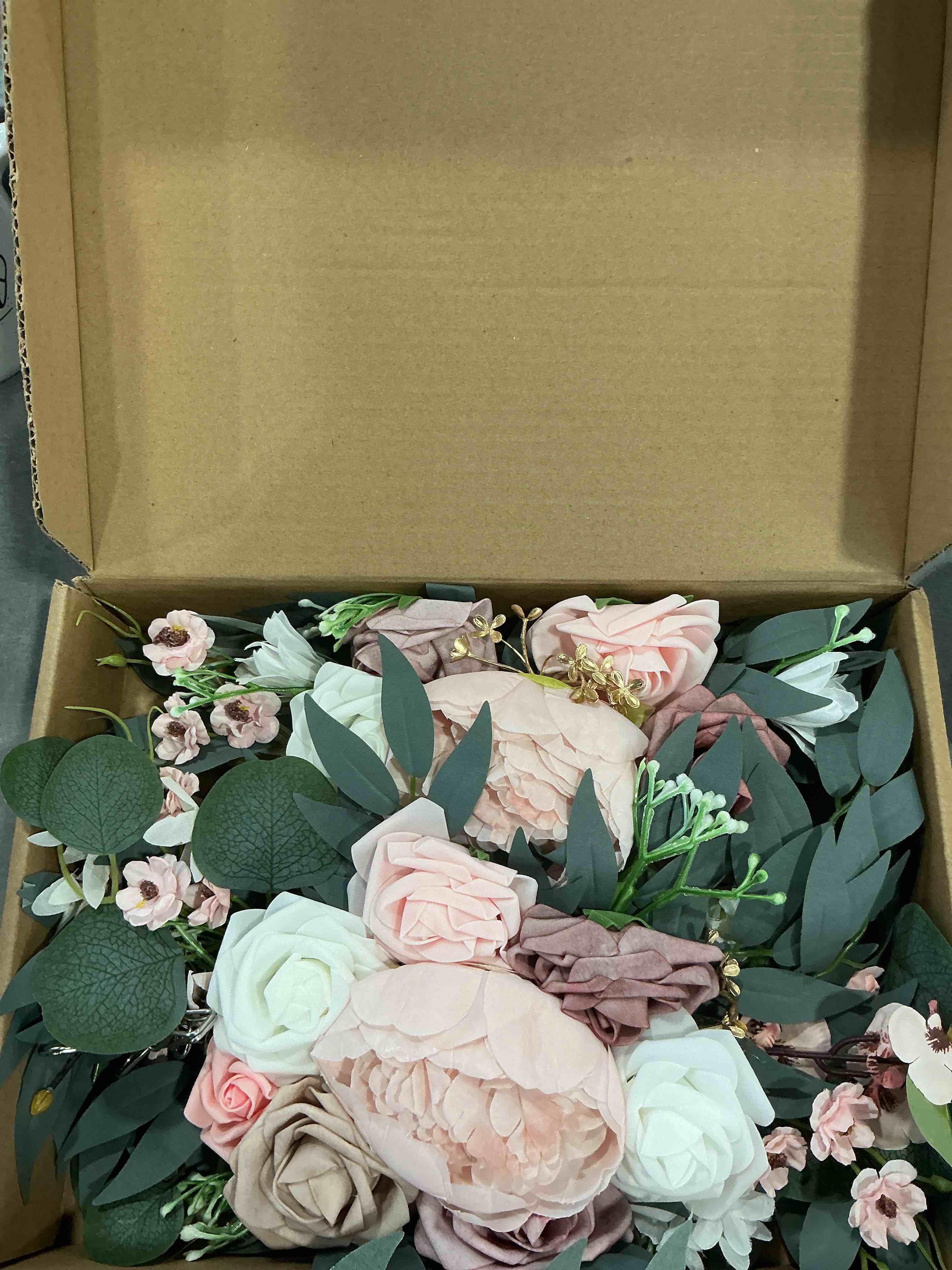 Condition photo showing New/Like New for 2 Pack Wedding Arch Flowers, Artificial Corner Floral Swag, Wedding Arrangements Decor for DIY Ceremony Reception, Sweetheart Table Chair Backdrop, Welcome Sign Banquet Party(Pink-White)