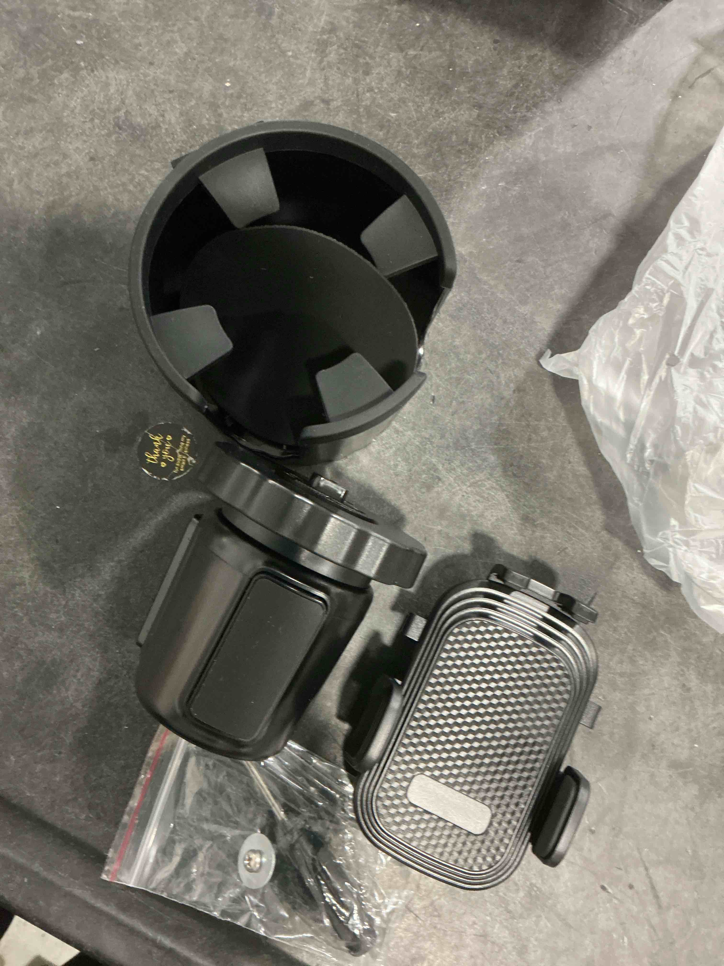 Condition photo showing Good Condition for Cup Holder Phone Mount for Car, Upgraded 2 in 1 Car Phone Mount with Adjustable Long Gooseneck and Stretchable Cup Holder,Compatible with iPhone & Android & All Smartphones (Black)