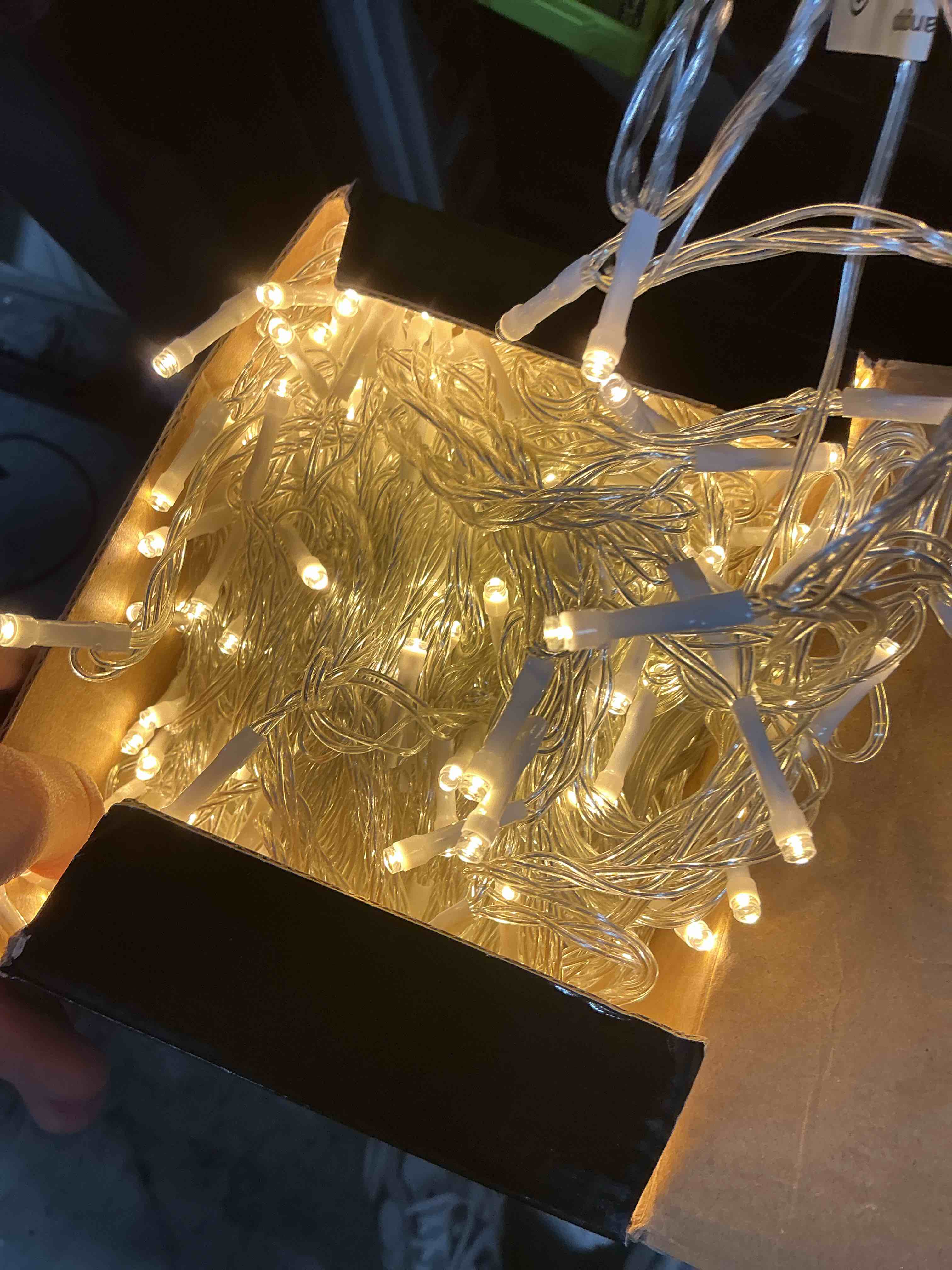 Condition photo showing Good Condition for Warm White Christmas Lights Outdoor Total 250FT 760 LED, 2 Packs 380 LED String Lights Waterproof, Timer & Memory, 8 Modes Dimmable Plug in Fairy Lights for Tree Outside Xmas Holiday Decorations Warm White Total 250 FT 760 LED
