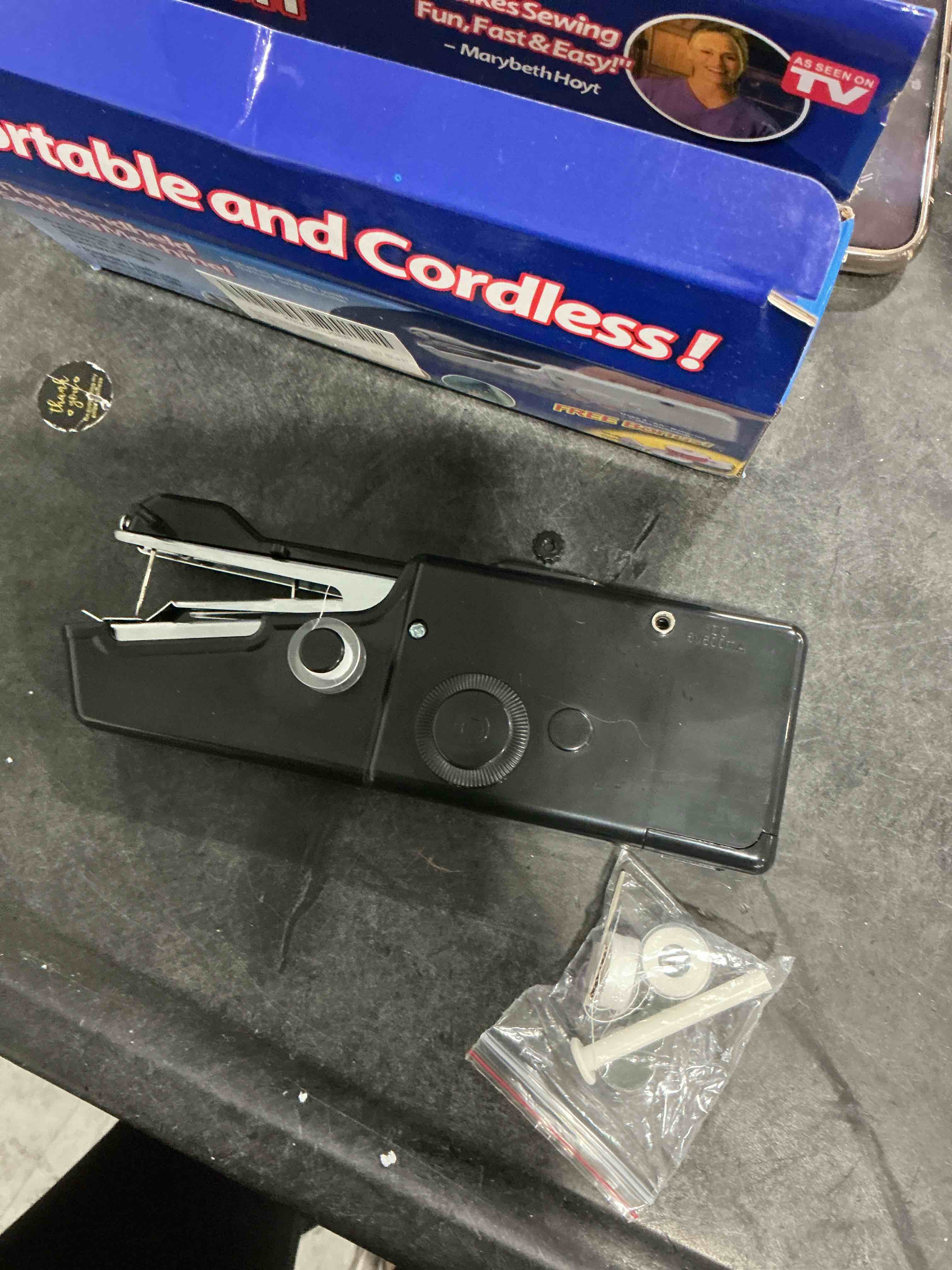 Condition photo showing Good Condition for Handheld Sewing Machine, Portable & Cordless Mini Sewing Machine for Beginners - Electric Fast Stitching, DIY Fabric Clothes Repair Kit, Home Travel Mending Machine with Accessories (Black)