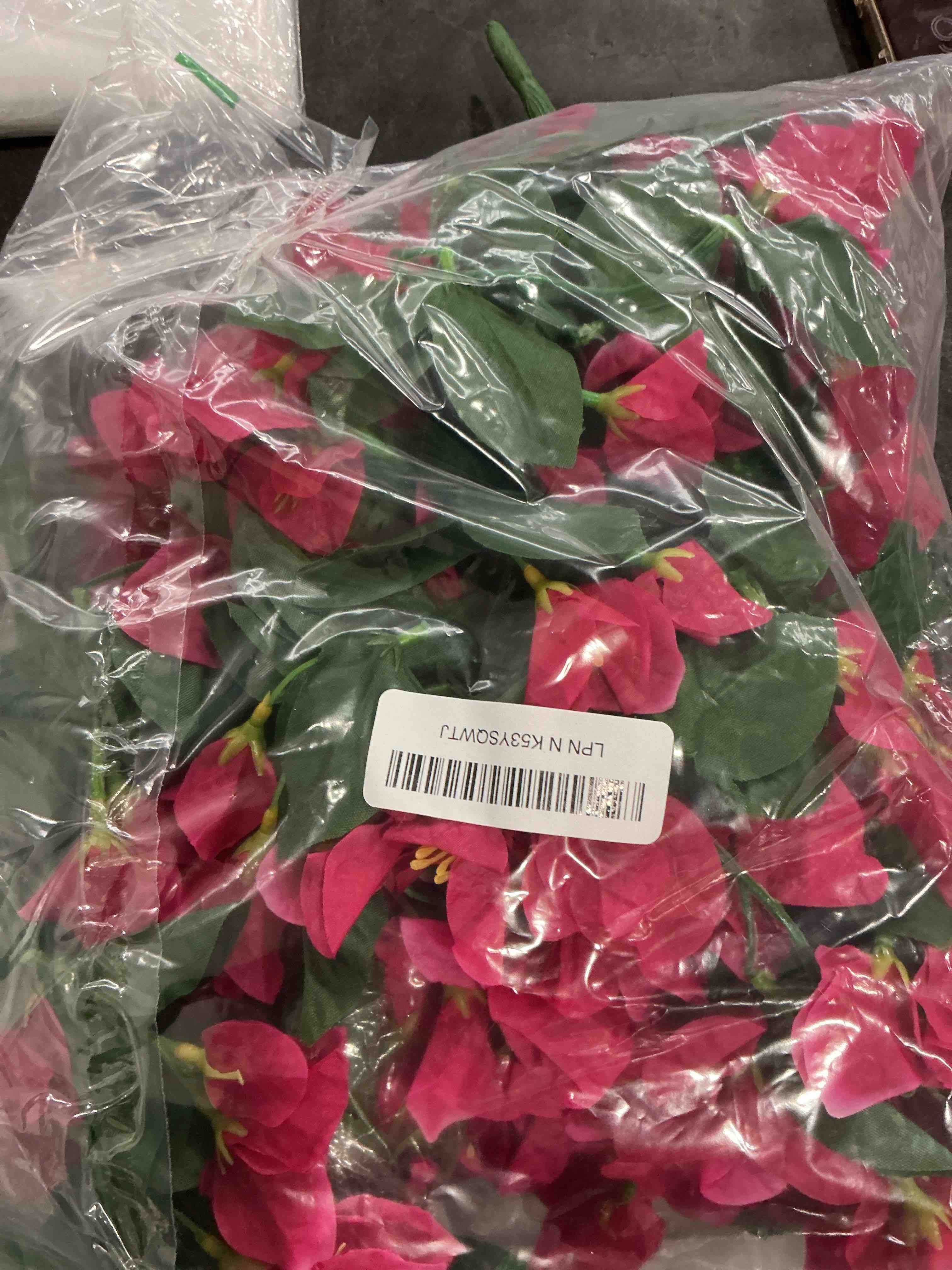 Condition photo showing Good Condition for Faux Bougainvillea Artificial Flowers Plants for Outdoors Outside Decoration, 2 PCS Fake Flowers Silk Long Trailing Vines UV Resistant Realistic for Front Door Porch Planter Urn Patio Balcony Hot Pink Hotpink