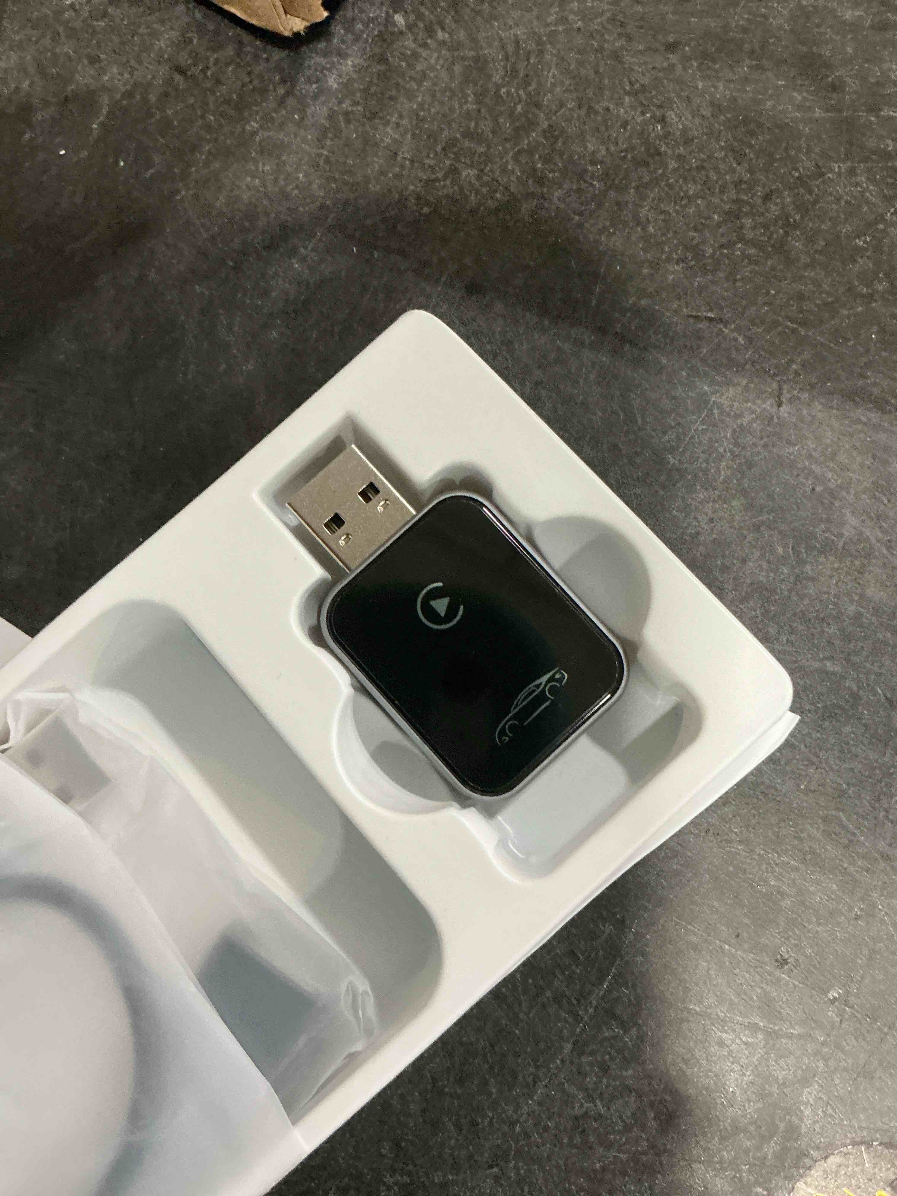 Condition photo showing Good Condition for Wireless CarPlay Adapter for iPhone, Convert Wired to Wireless CarPlay Adapter, Mini Size with Extension Cable USB & USB-C/Type-C, Stable Car Control & No Delay Black