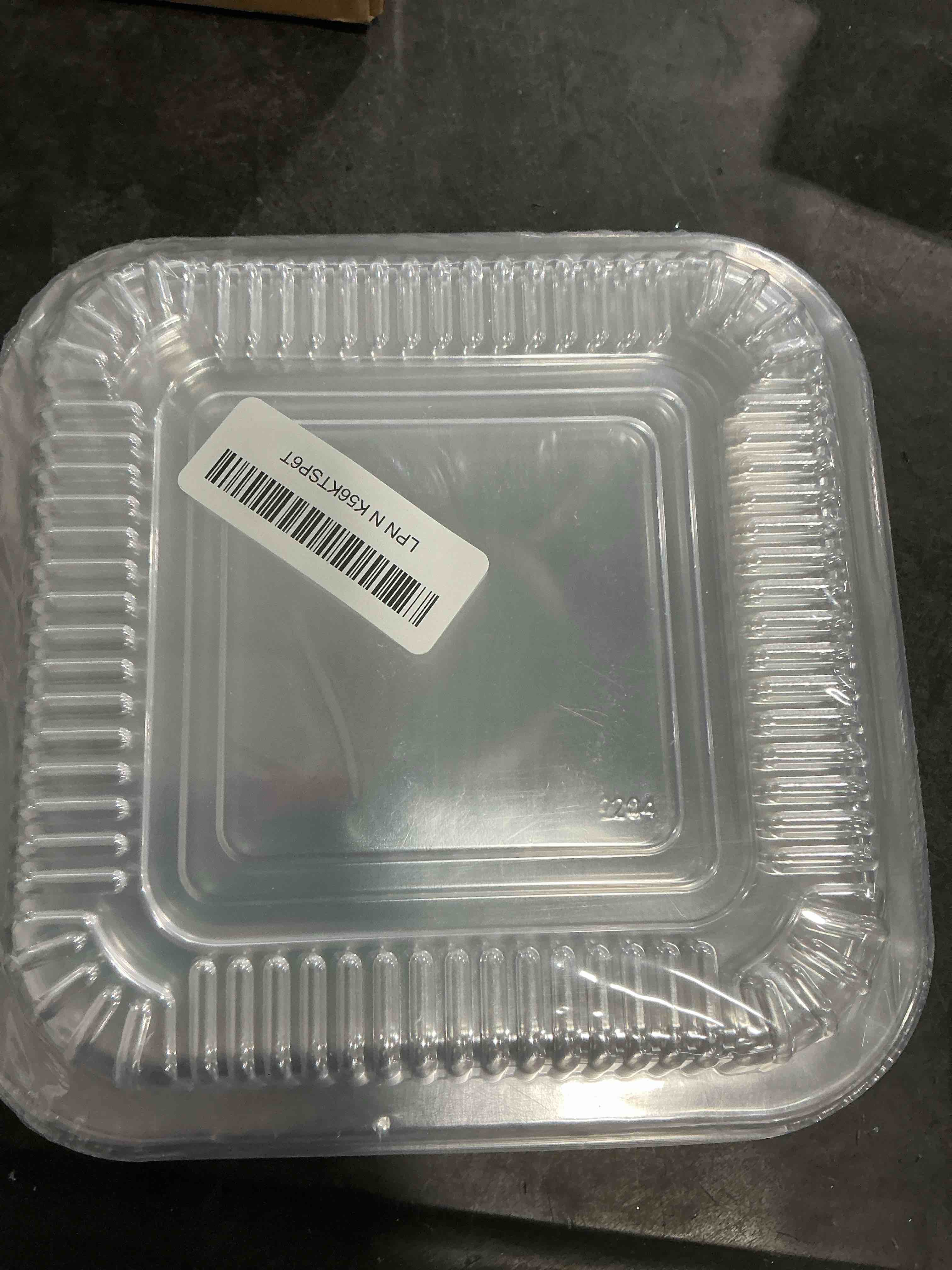 Condition photo showing As Is for 8x8 Square Aluminum Baking Cake Pans with Lids - 20 Pack Foil Pan For Cooking, Heating, Baking Cakes, Storing, Roasting or Homemade Breads - Aluminum Baking Pans Disposable - Bottom: 6.5x6.5