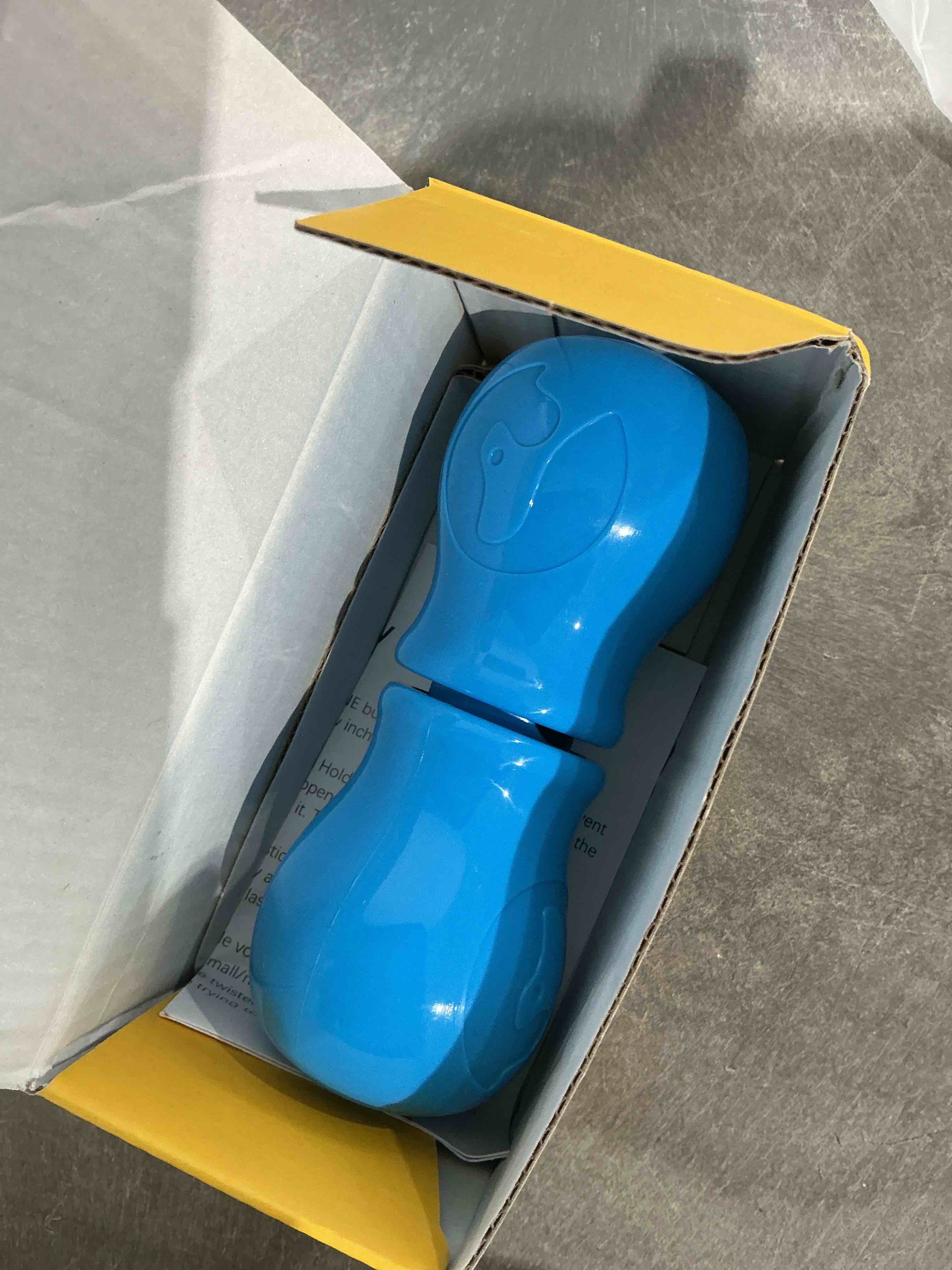 Condition photo showing Good Condition for Bully Stick Holder - Improved Dog Treat Chew Holder,Fits Various Bully Sticks,Durable Safety Hold Device to Prevent Swallowed Ends and Choking, Small/Blue Small Bone