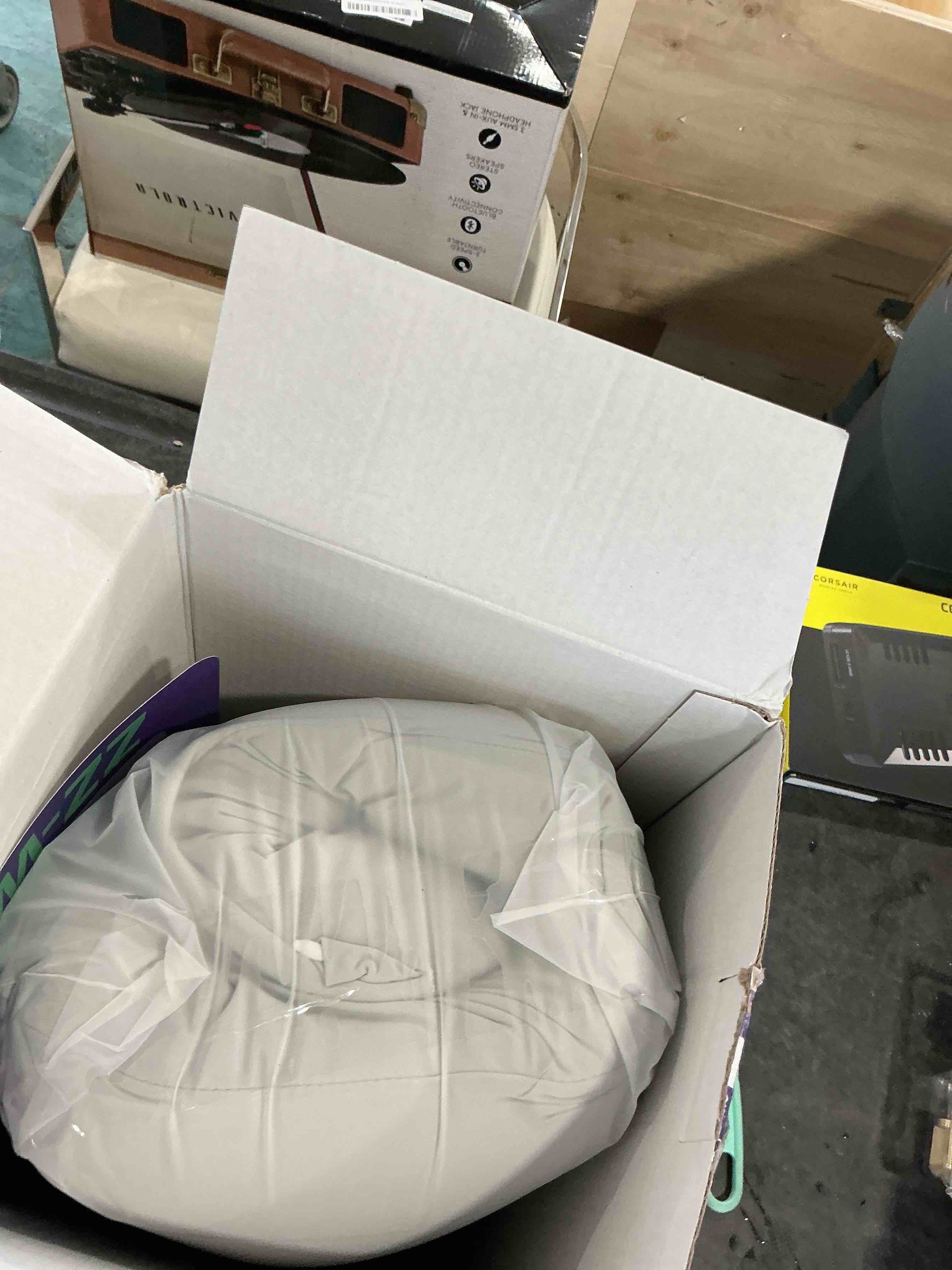 Condition photo showing New/Like New for Side Sleeper Pillows for Adults - Patented Cervical Neck Pillow for Sleeping - High Density Extra Soft Ergonomic Curved Memory Foam Pillow, Cooling Pillowcase (Light Grey) Soft /Light Grey