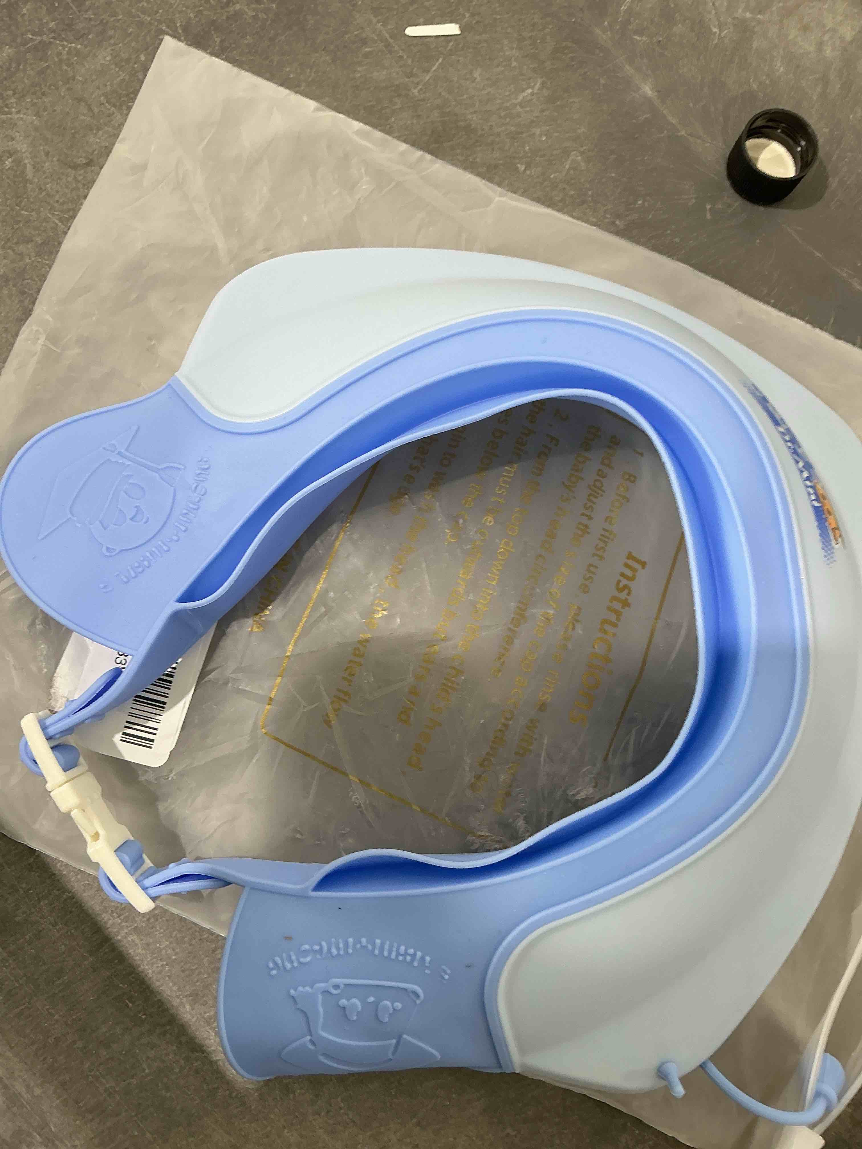 Condition photo showing Good Condition for Baby Shower Cap Shield for Kids Soft Silicone Adjustable1-8 Years Old Hair Washing Hat for Kids Toddler Shower Cap Shield Makes the baby Bath More Fun Blue Dr.mini