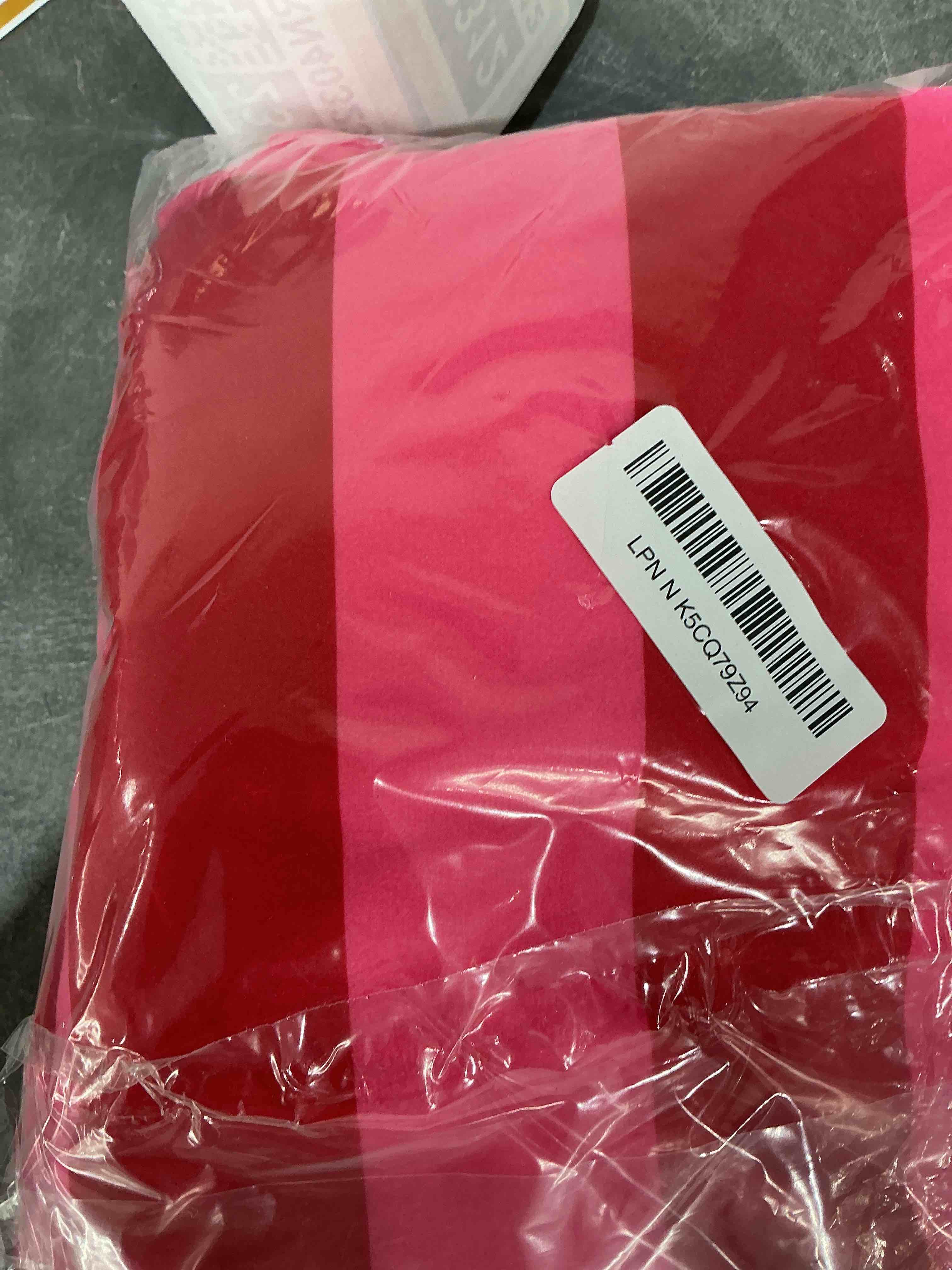 Condition photo showing Good Condition for Striped Square Throw Pillow Covers 18x18 Set of 2 Dutchwool Ruffle Throw Pillow Cases for Bed Cotton Polyester Couch Covers Accent Pillowcases Sham Red and White Stripe Throw Pillowcases (RED)