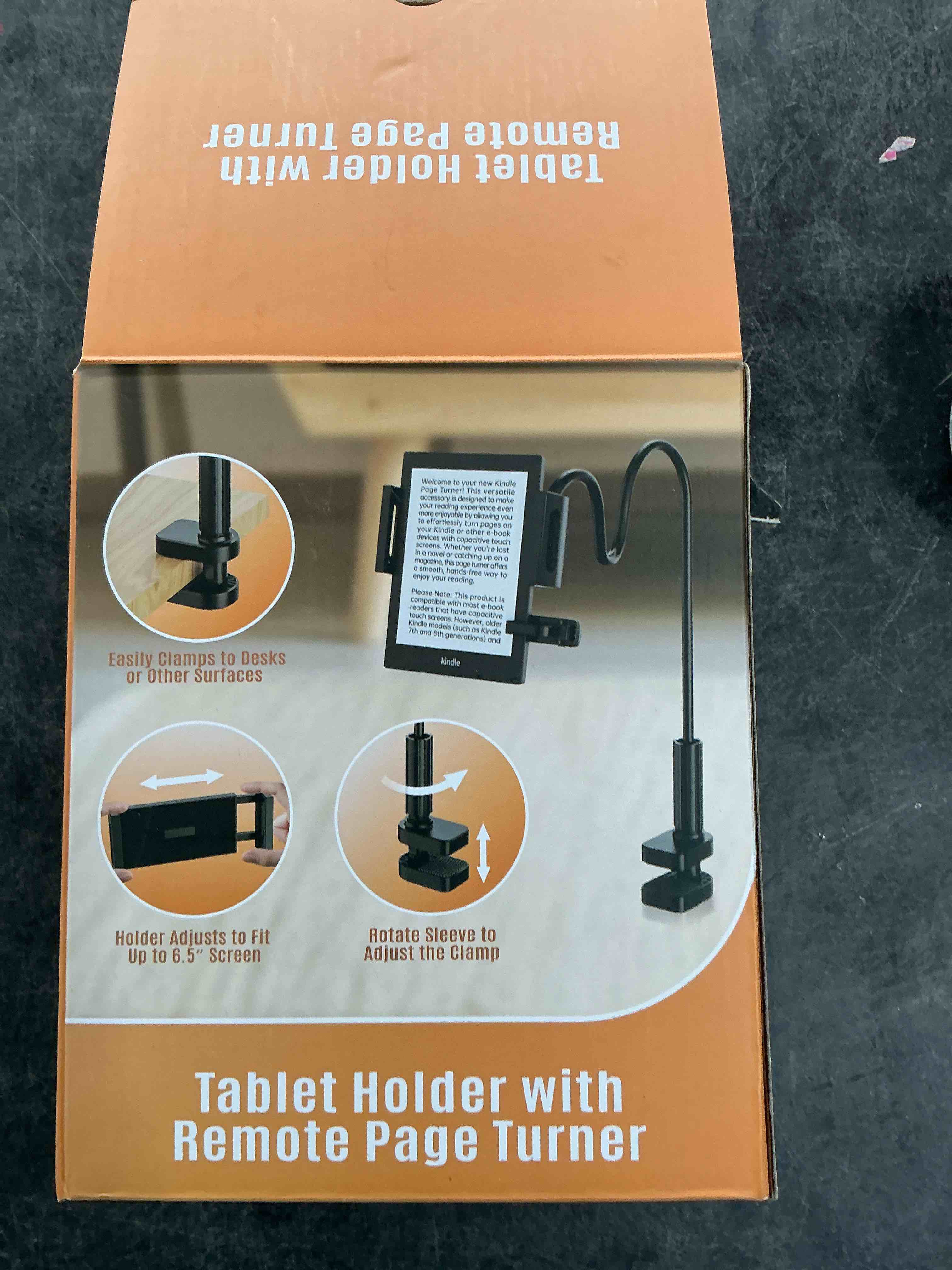 Condition photo showing New/Like New for Kindle Holder with Remote Page Turner - Read in Bed Without Blocking Text or Adjusting Margins - Reduce Neck Strain - Quiet Page Turning for Kindle, iPad, iPhone