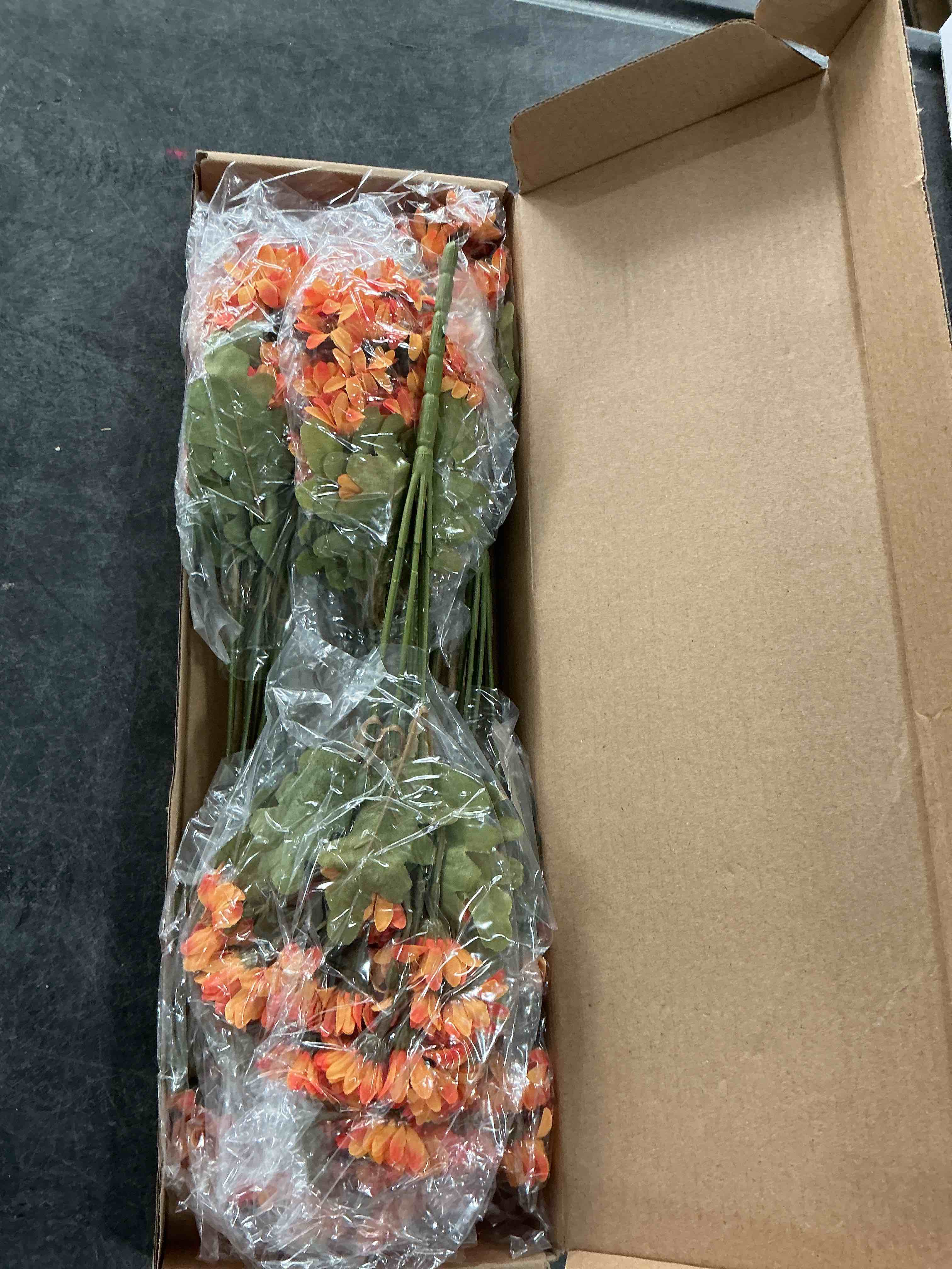 Condition photo showing New/Like New for 7 Bundles Fake Mums Artificial Fall Flowers for Outdoors Silk Daisy Floral Faux Mum Plants for Home Decor Indoor Outside Porch Pots Planters Potted Decorations (Orange)
