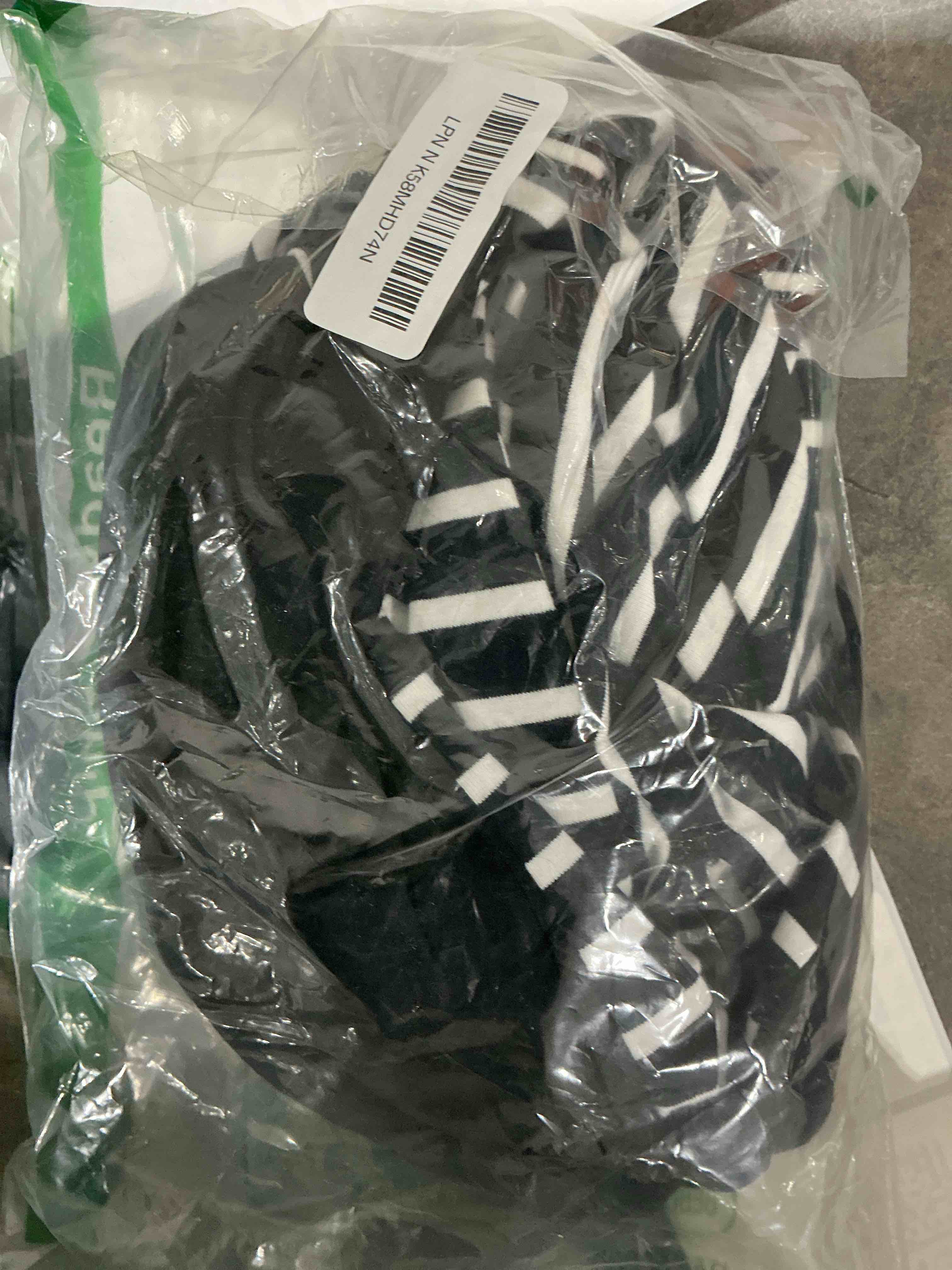 Condition photo showing Good Condition for Kuoser Dog Recovery Suit, Anti Licking Dogs Rear Leg Sleeve, Abdominal Dog Surgical Suit with Pants Cover Protect Wounds, Dogs Elbow Protector Soft Pet Surgery Onesie Cone Alternative, Black 2XL 2X-Large (Back Length: 52CM / 20.47") Black Strips