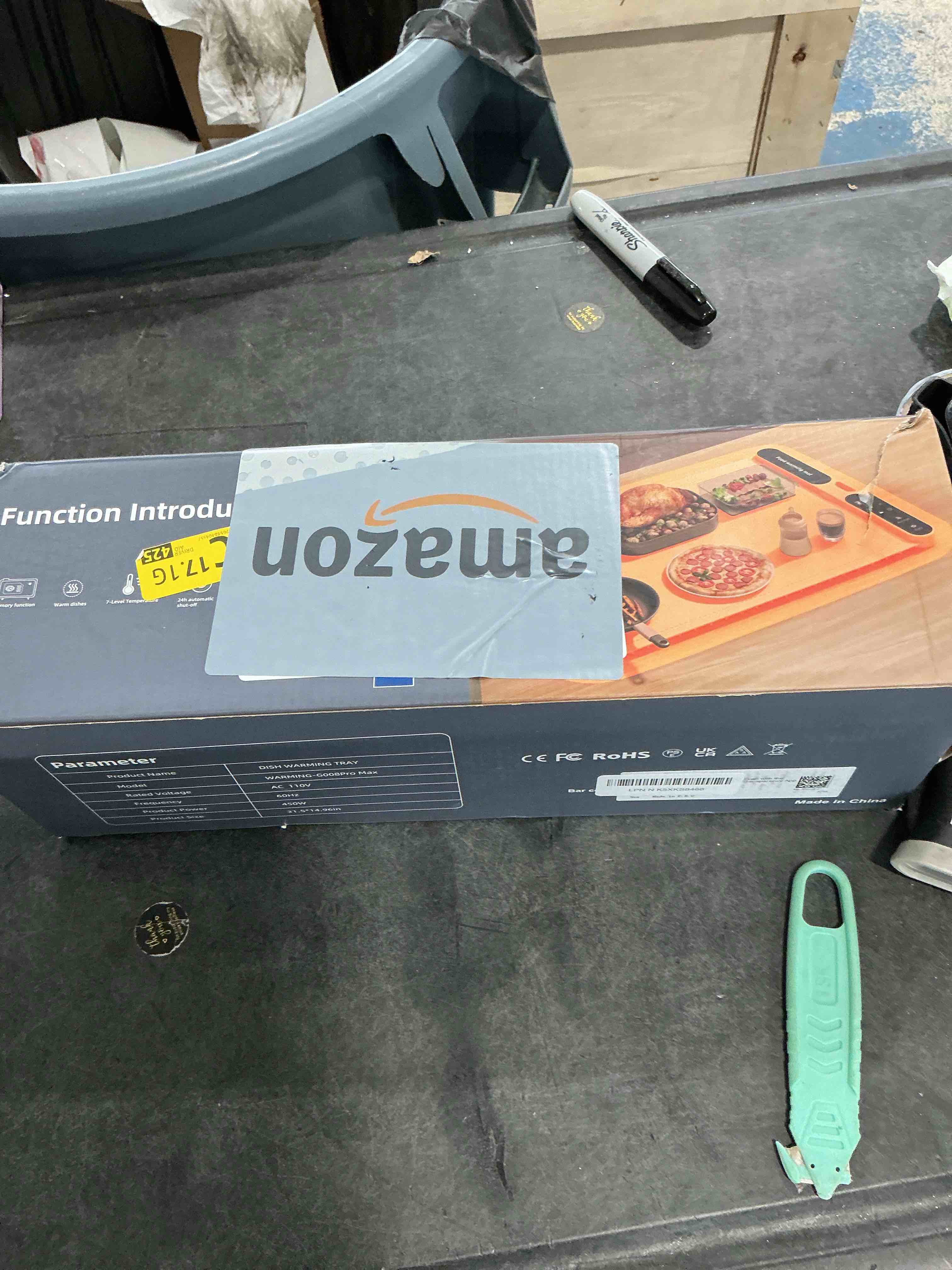 Condition photo showing Good Condition for Warming Mat for Food Extra Large 32"x15", Electric Silicone Food Warmer Trays for Chafing Dishes & Buffet,Portable Countertop Food Warmers for Parties, 7-Level Temp 8-Hour Timer? Blue